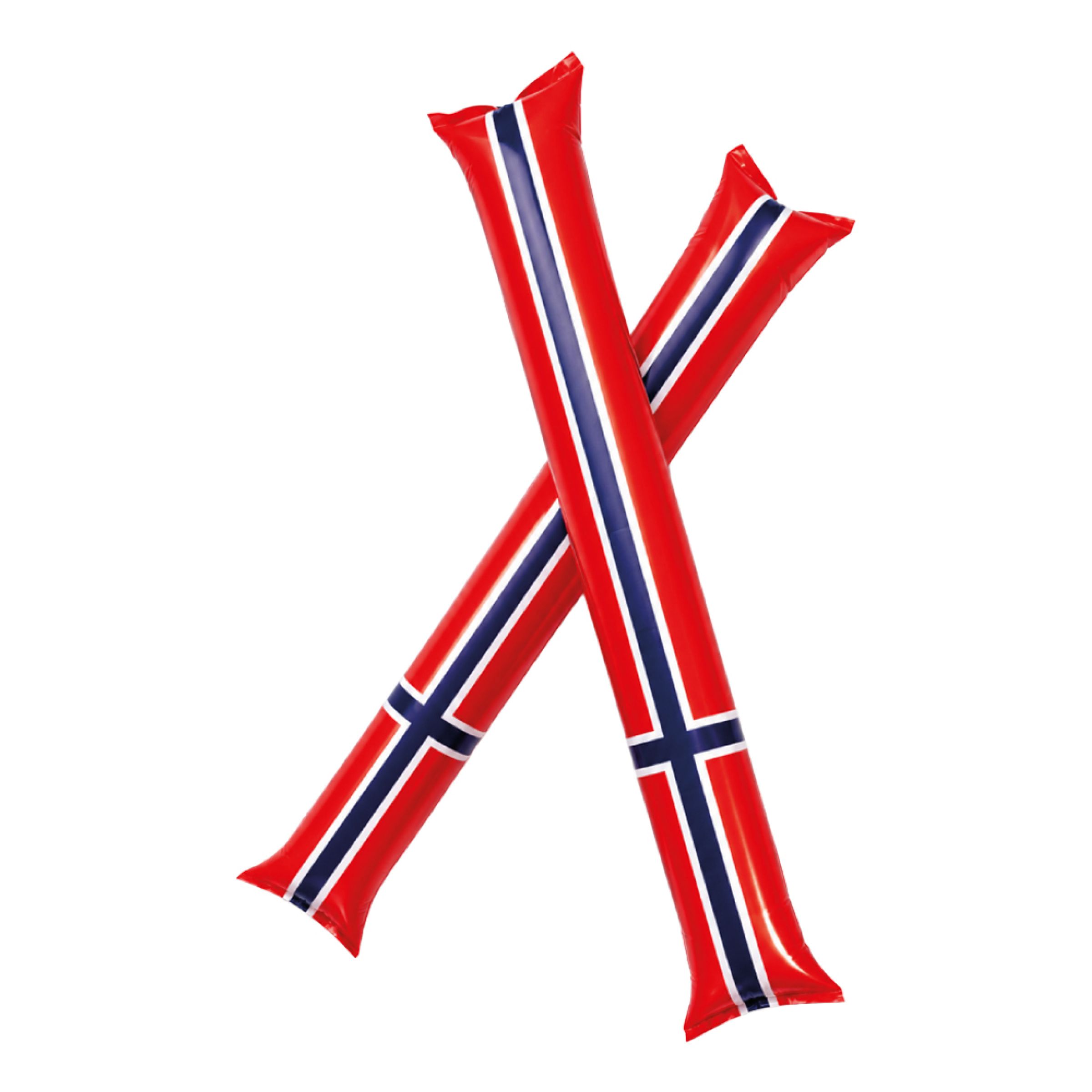 Applådstavar Norska Flaggan - 2-pack | Hem - Roliga Prylar - Hobby & Fritid - Supporterprylar | Pryloteket