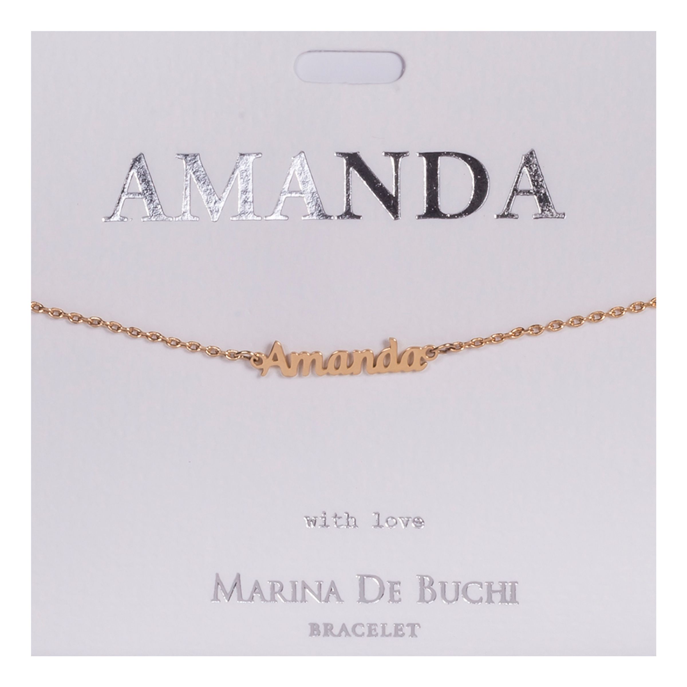 Namnarmband Guld - Amanda