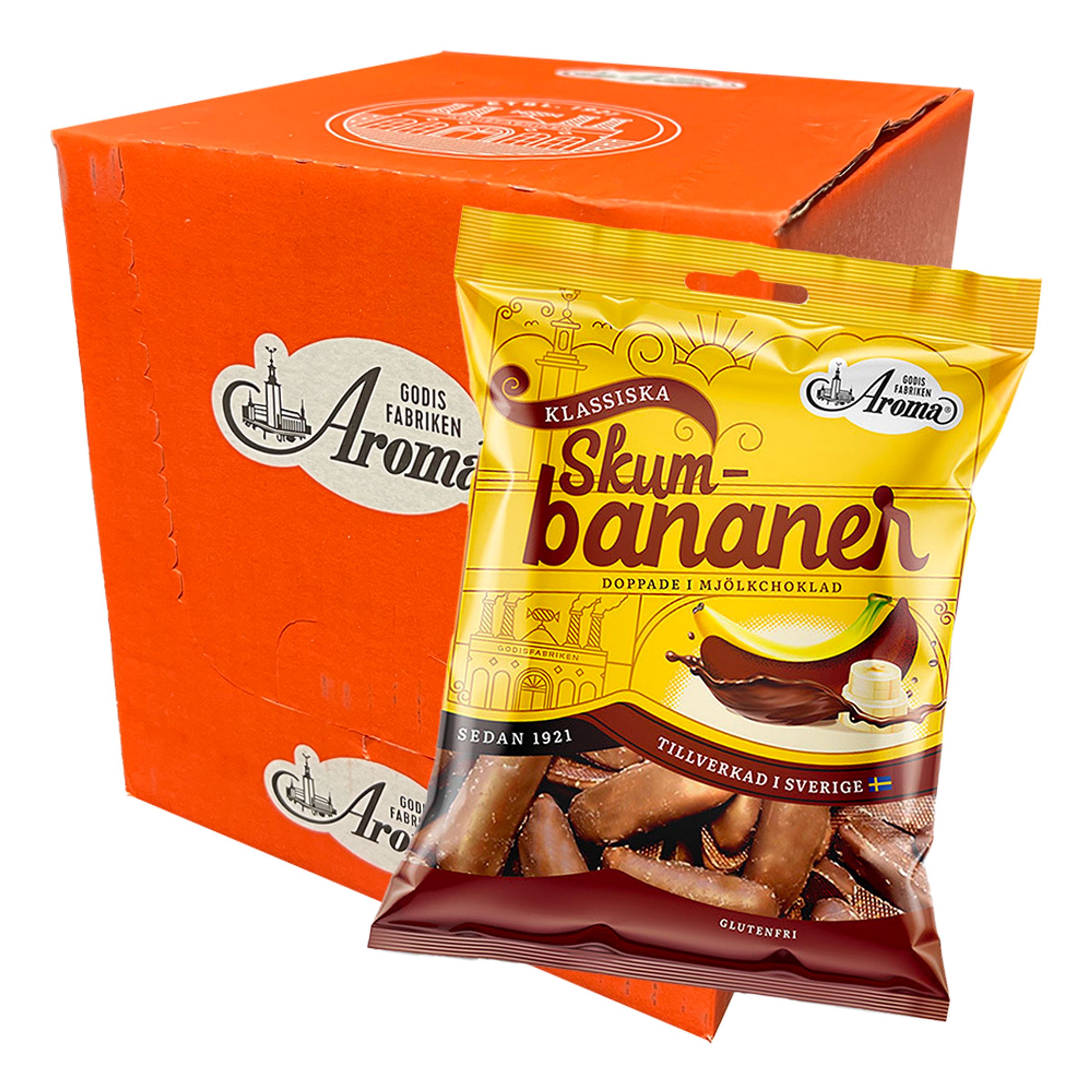 Aroma Chokladbananer Skum Storpack - 10-pack | Hem//Godis & Läsk//Godis//Choklad | PartyOutlet