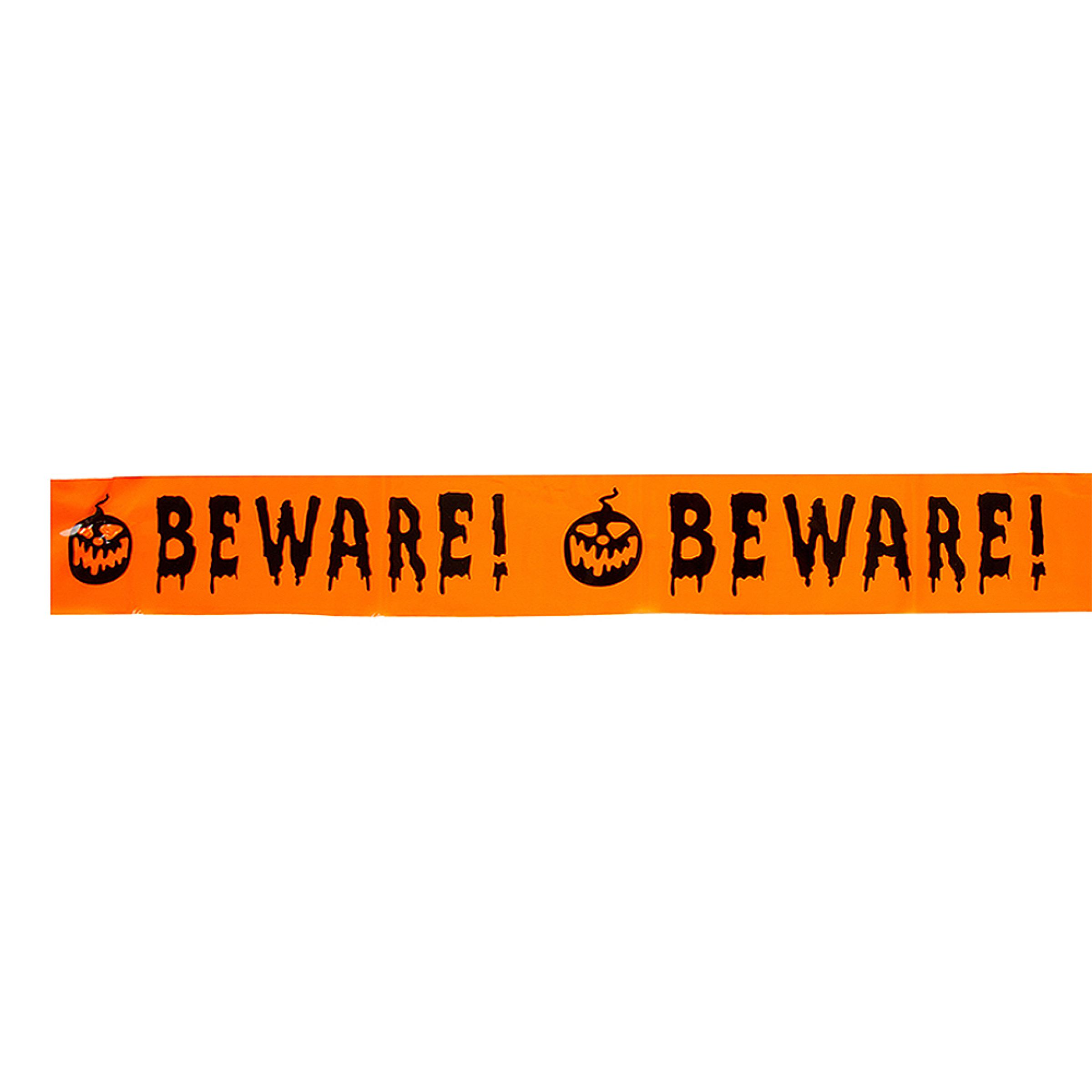 Avspärrningsband Beware | Hem - Teman - Färger - Orange | Maskeradspecialisten