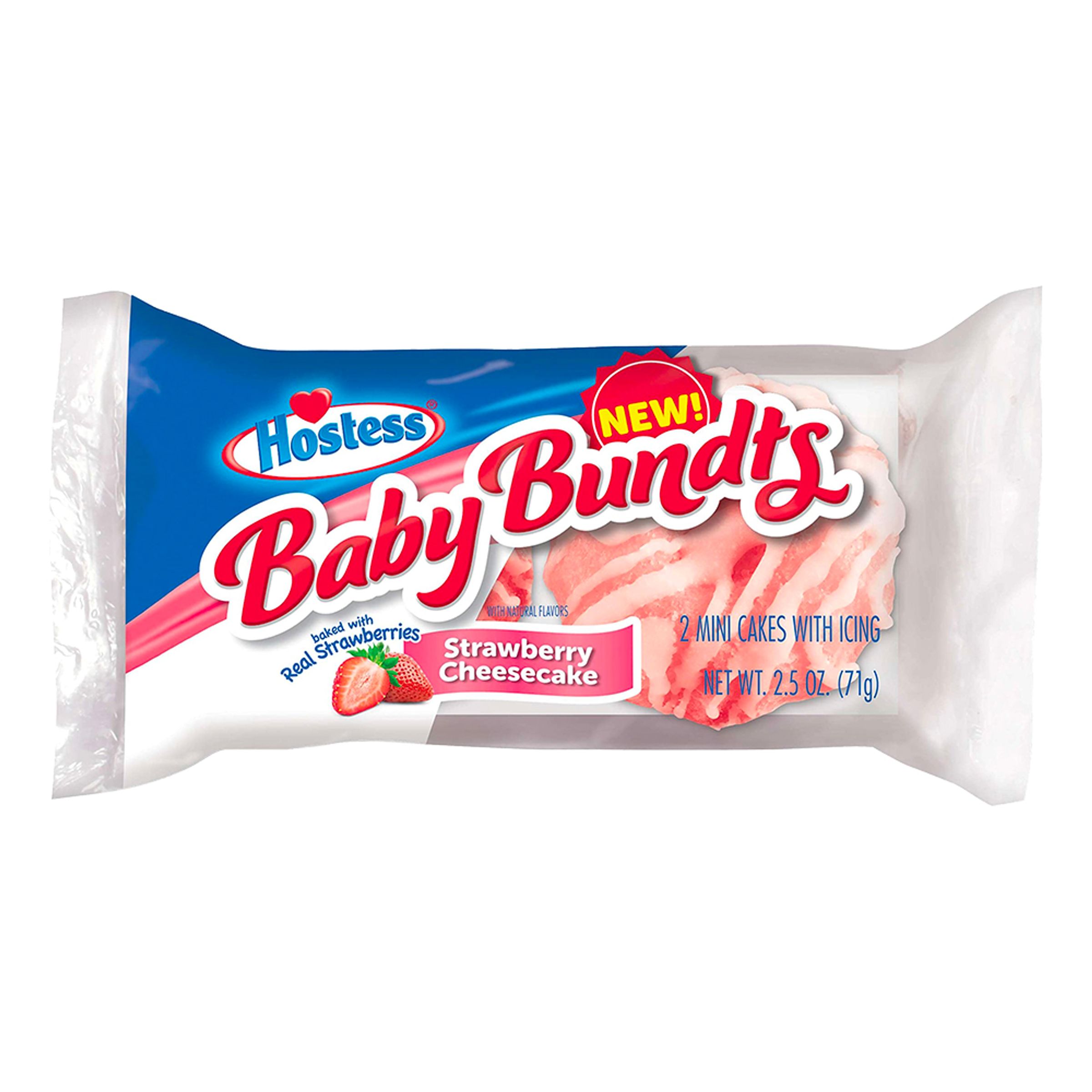 Läs mer om Hostess Baby Bundts Strawberry - 71 gram
