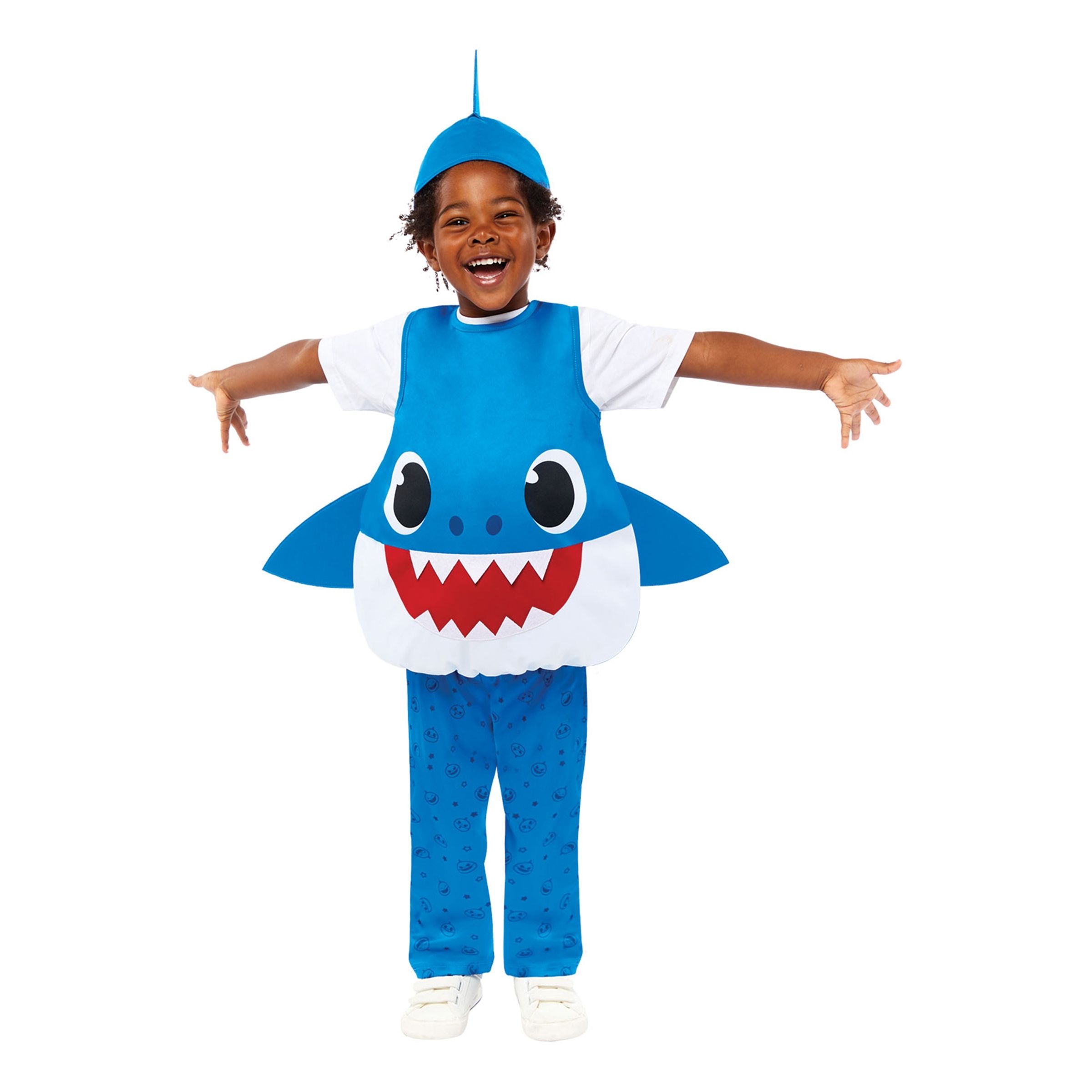 Läs mer om Baby Shark Blå Barn Maskeraddräkt - XX-Small