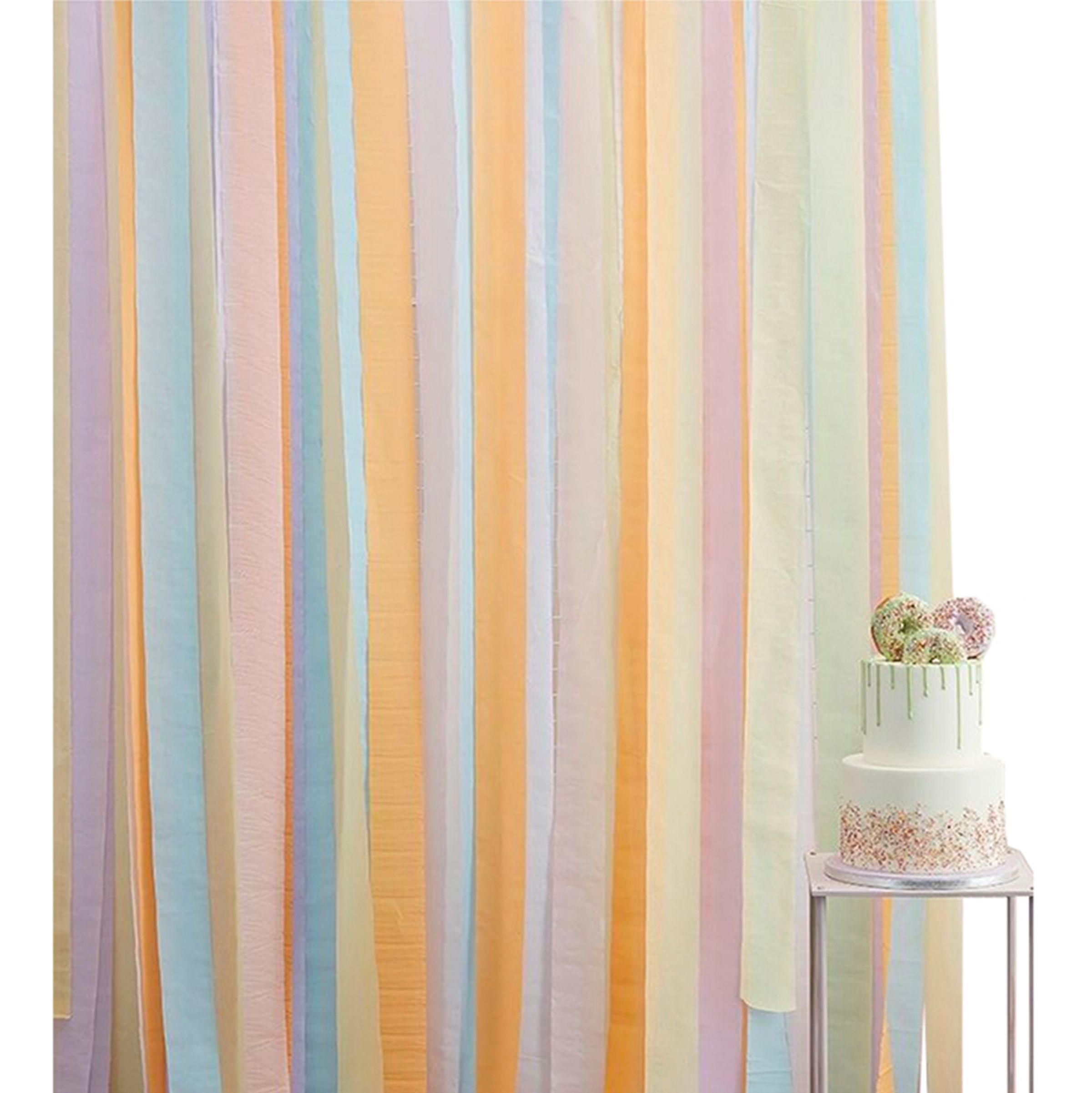 Backdrop Streamers Pastell