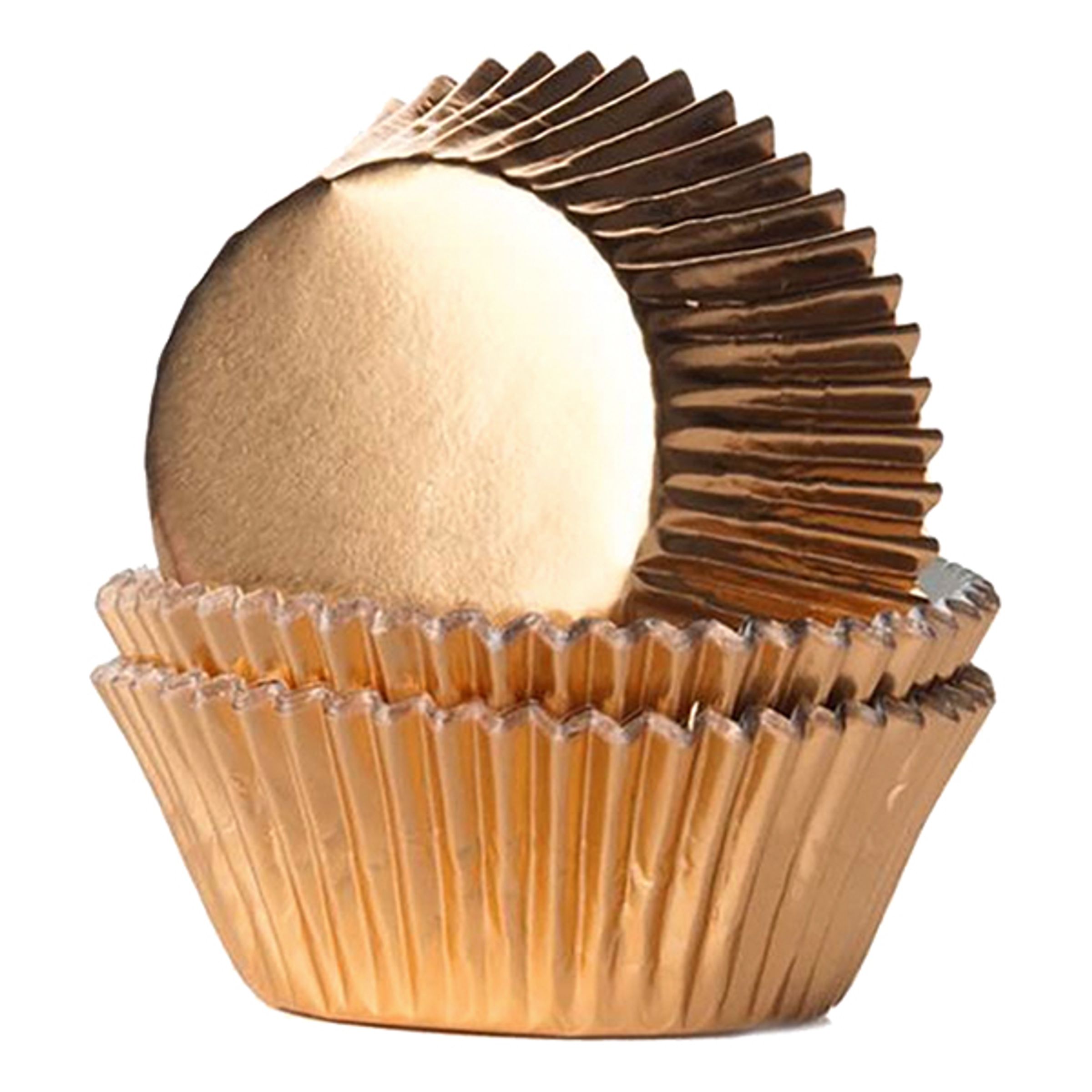 Muffinsformar Folie Guld - 24-pack