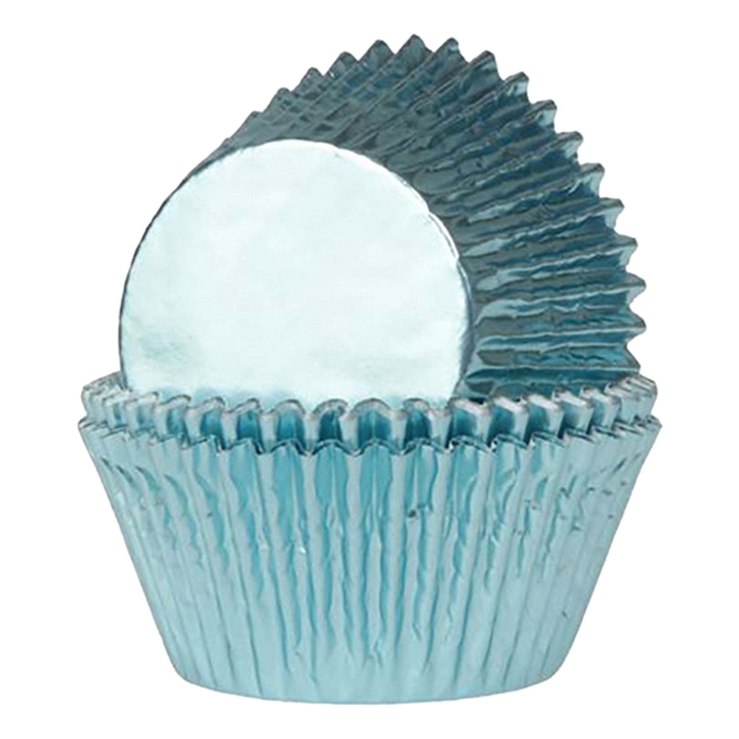 Muffinsformar Folie Ljusblå - 24-pack