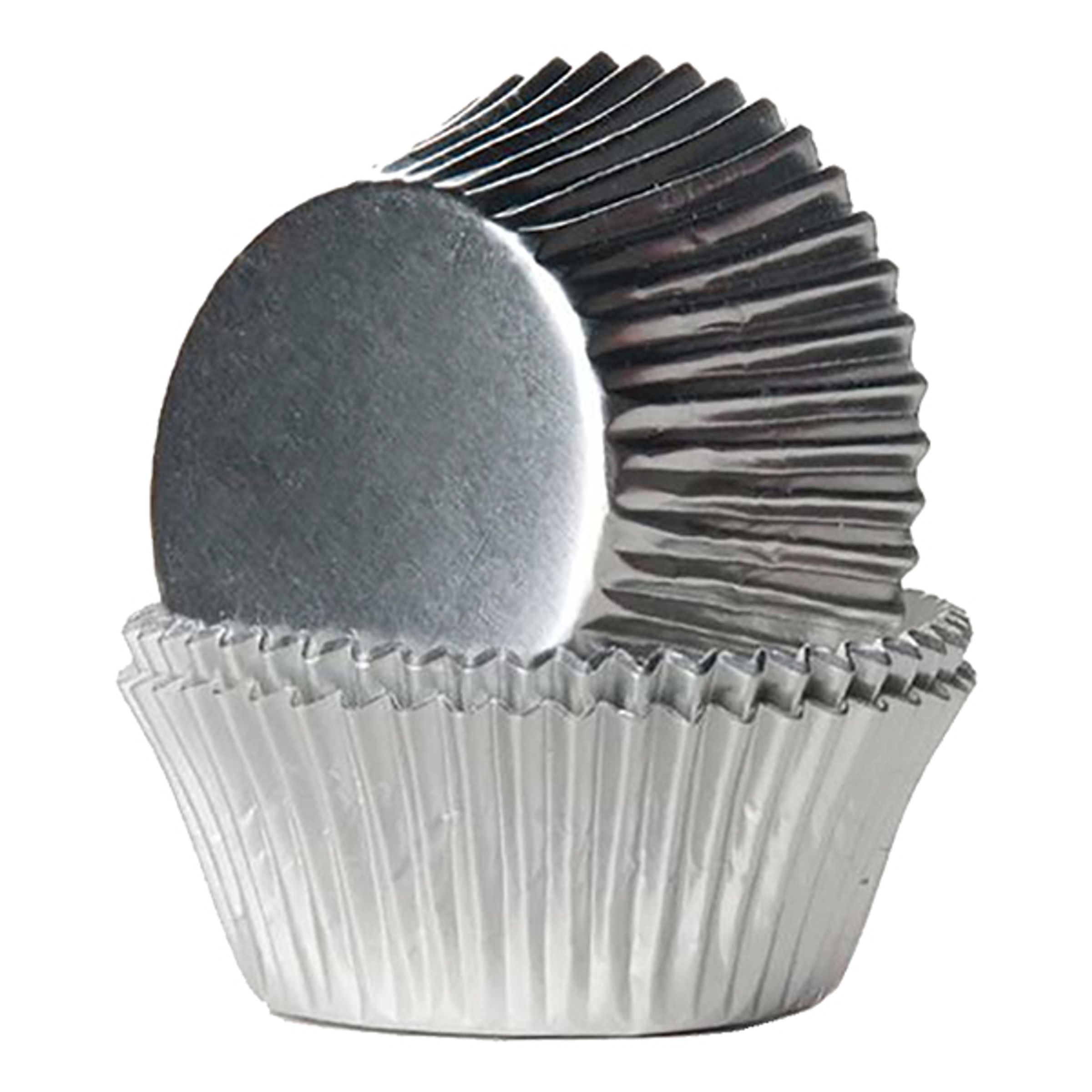 Läs mer om Muffinsformar Folie Silver - 24-pack