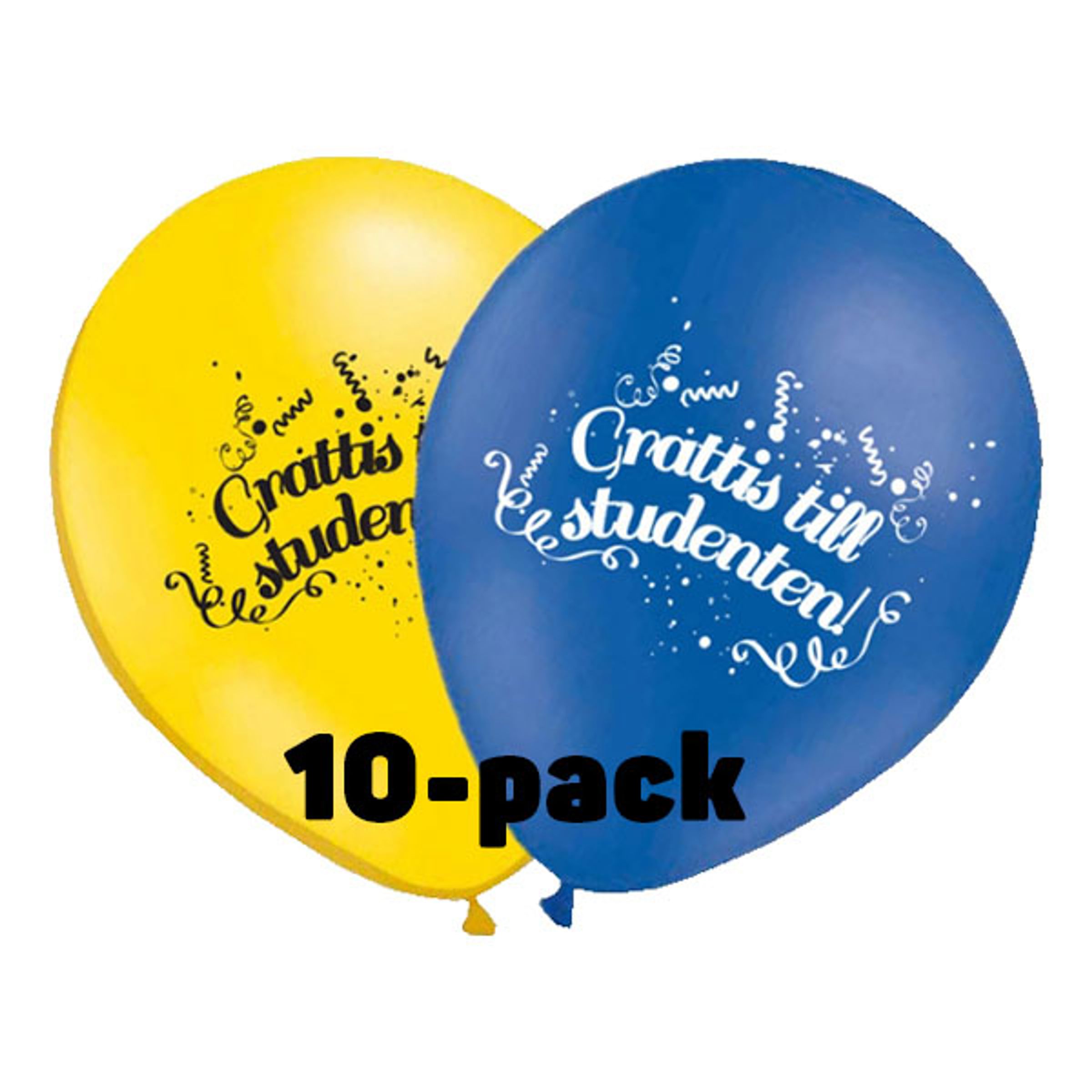 Läs mer om Ballonger Grattis till Studenten! - 10-pack