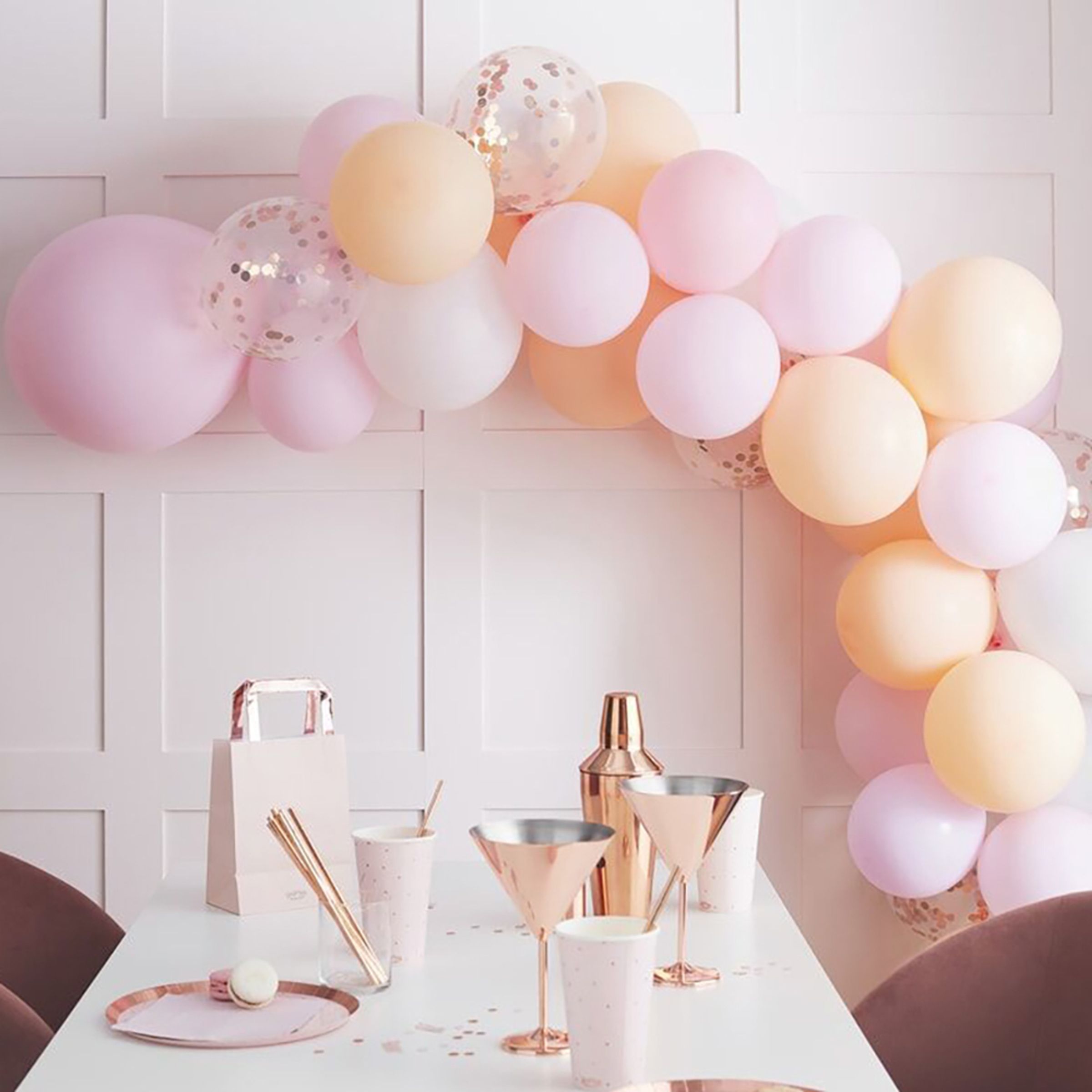 Ballongbåge Persika/Rosa Matt | Hem - Festartiklar - Ballonger - Latexballonger | Pryloteket