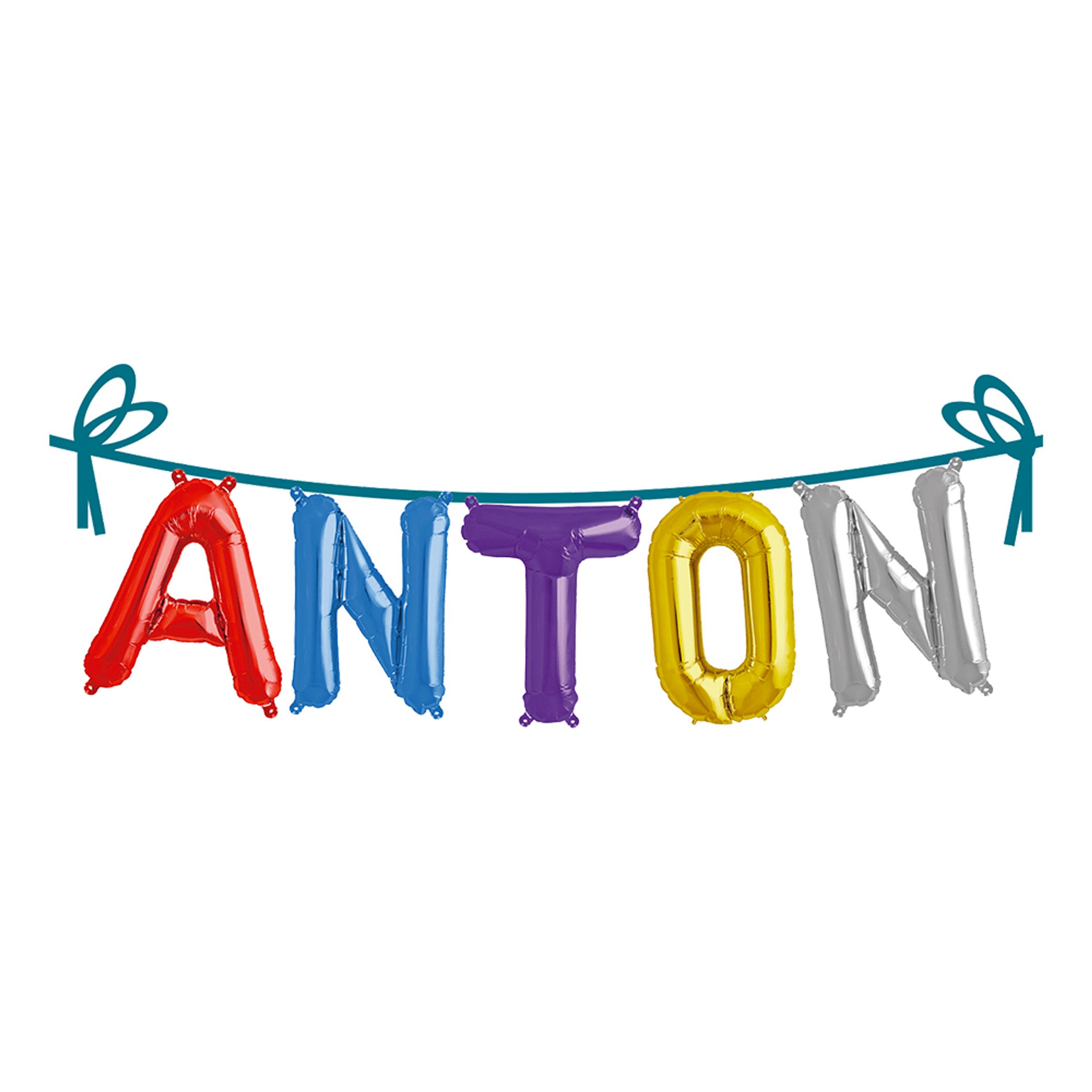 Läs mer om Ballonggirlang Folie Namn - Anton