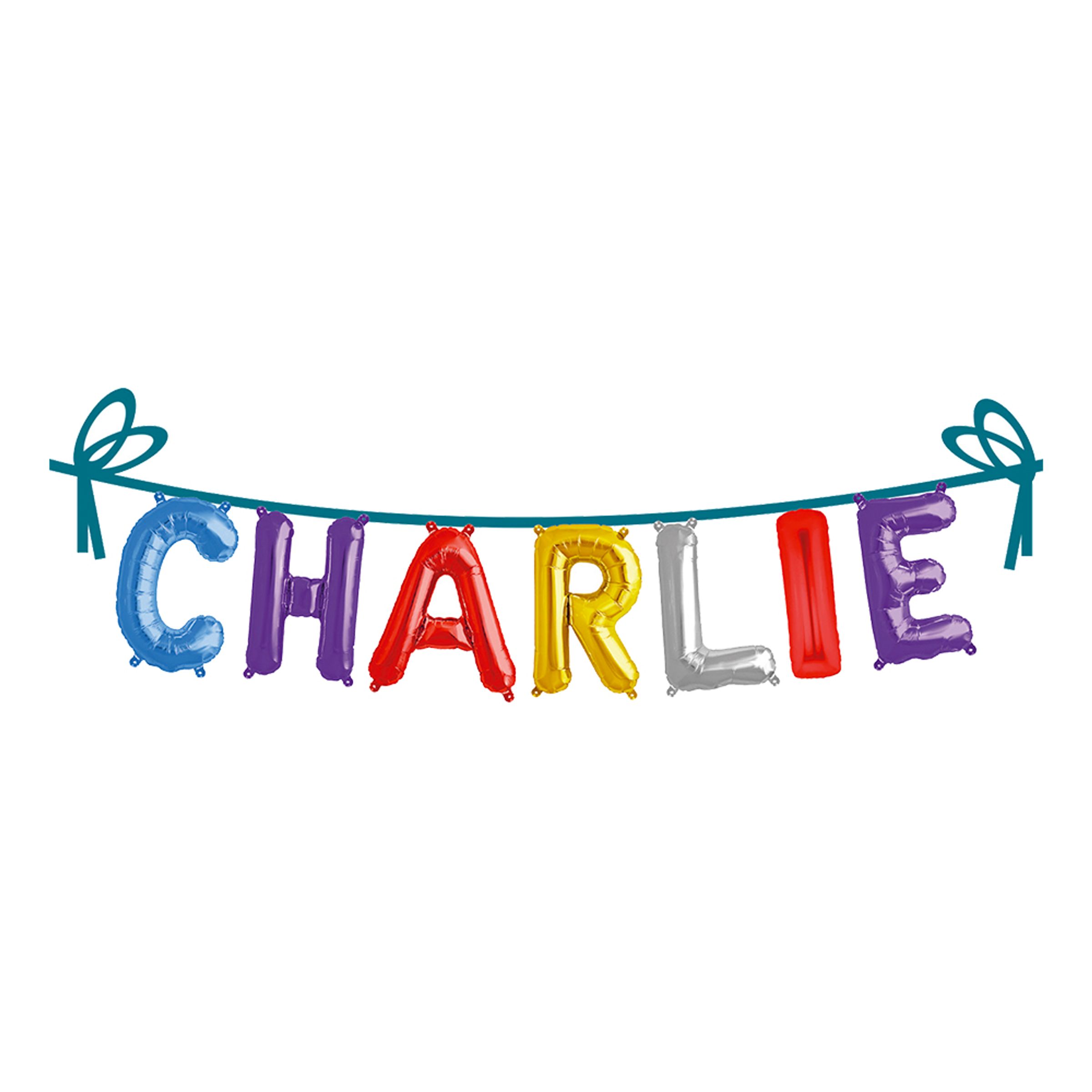 Läs mer om Ballonggirlang Folie Namn - Charlie