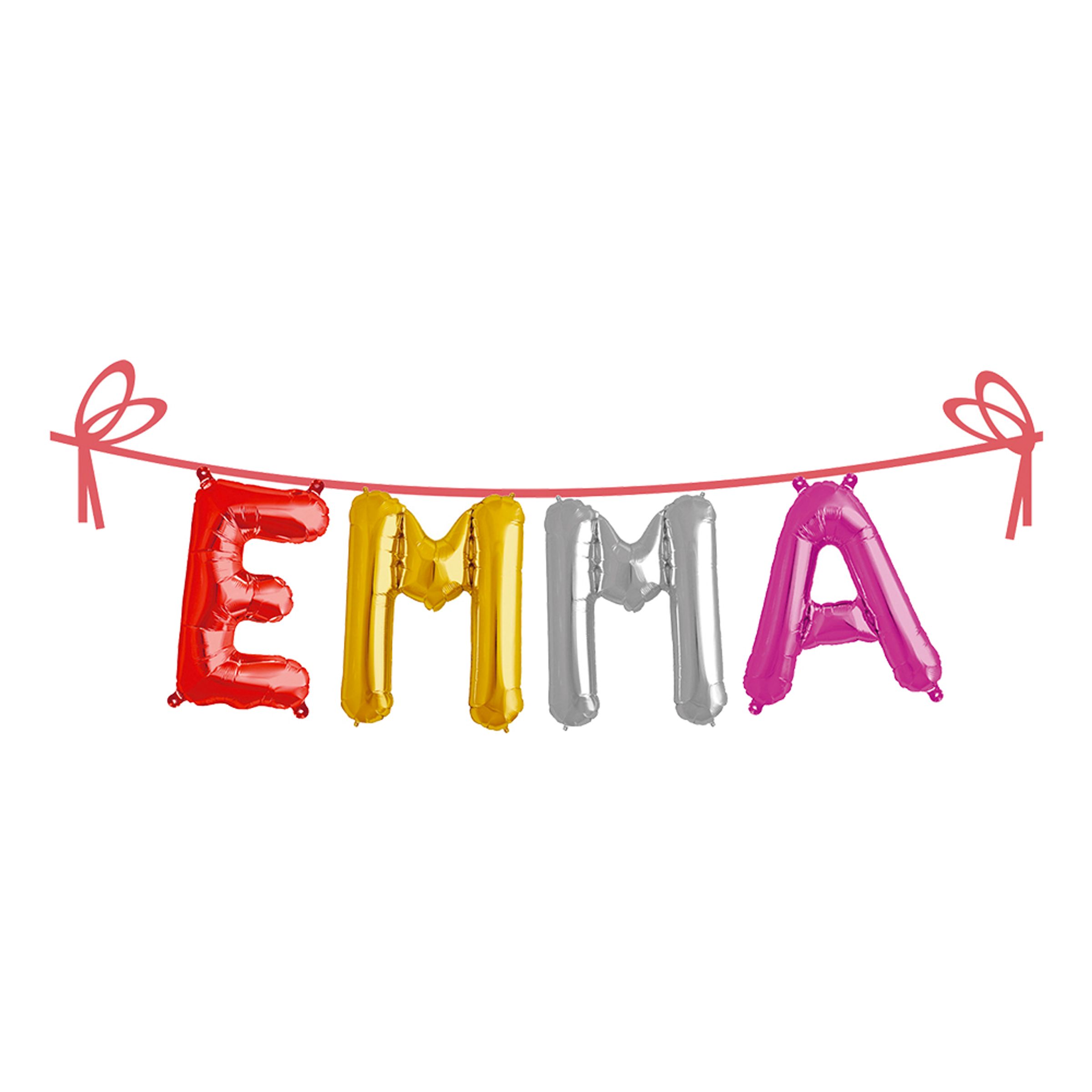Läs mer om Ballonggirlang Folie Namn - Emma