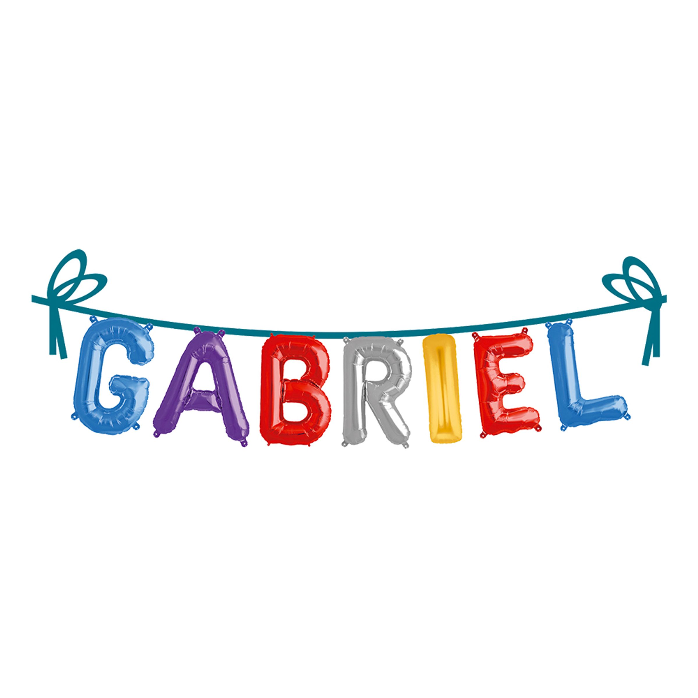 Läs mer om Ballonggirlang Folie Namn - Gabriel