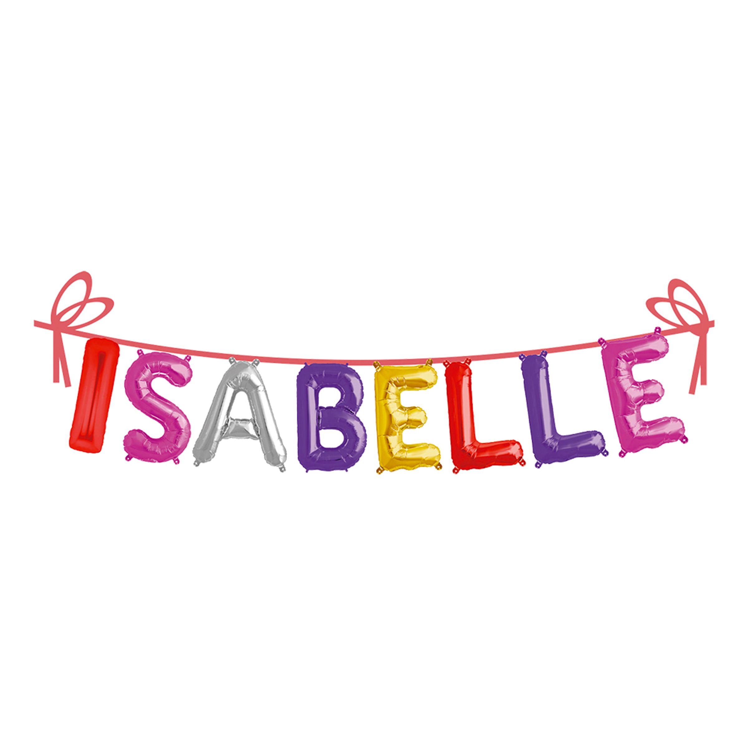 Läs mer om Ballonggirlang Folie Namn - Isabelle
