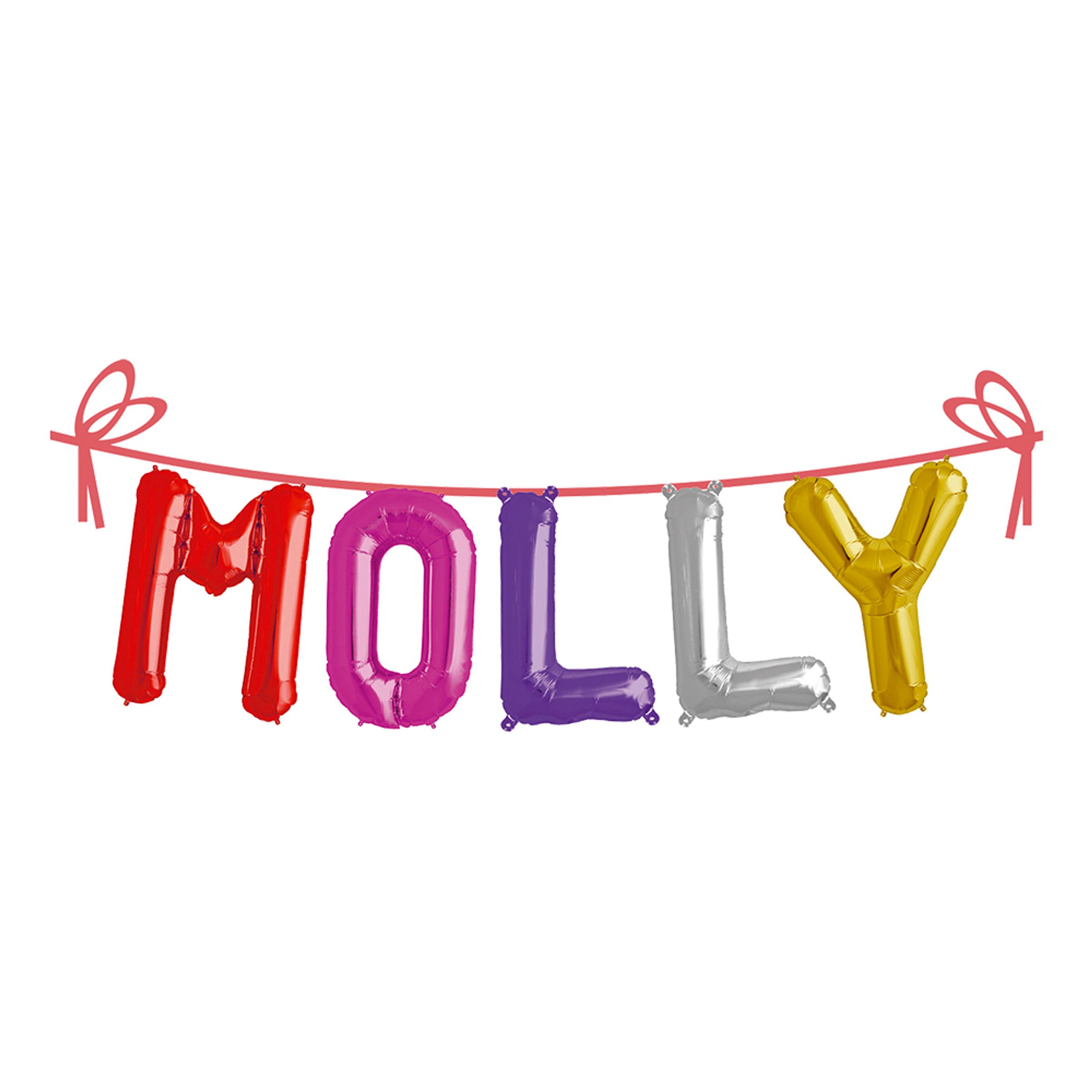 Läs mer om Ballonggirlang Folie Namn - Molly