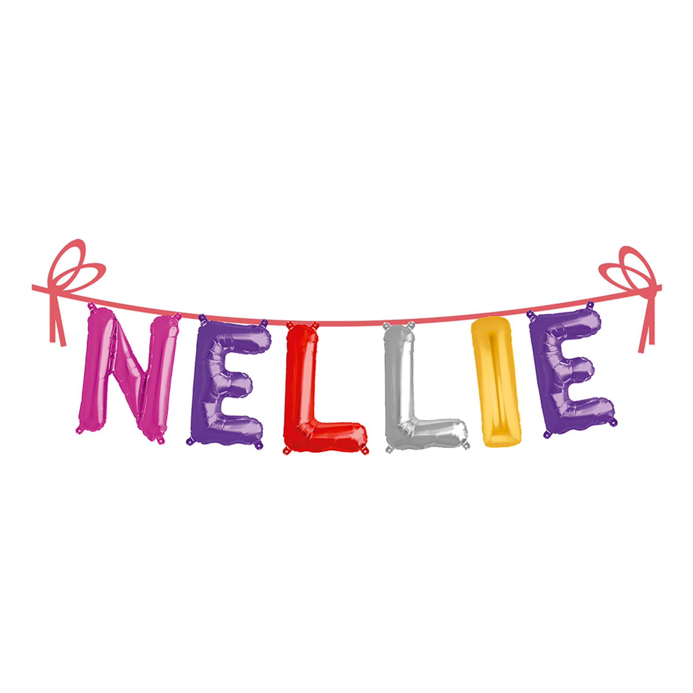 Läs mer om Ballonggirlang Folie Namn - Nellie