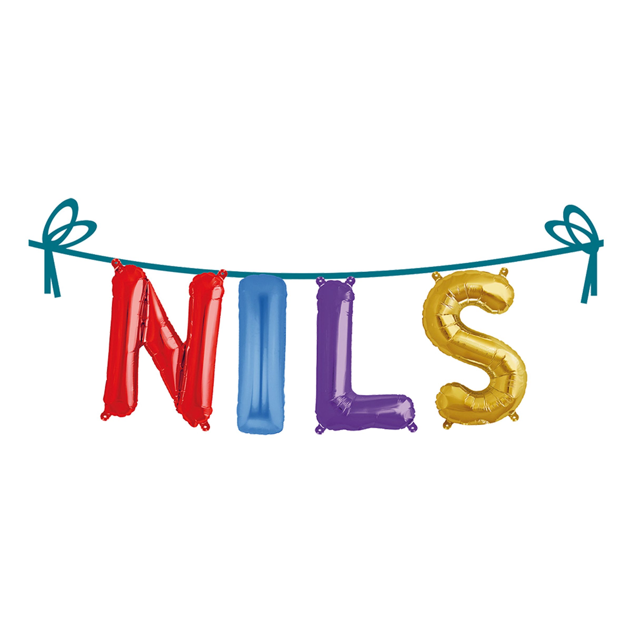 Läs mer om Ballonggirlang Folie Namn - Nils