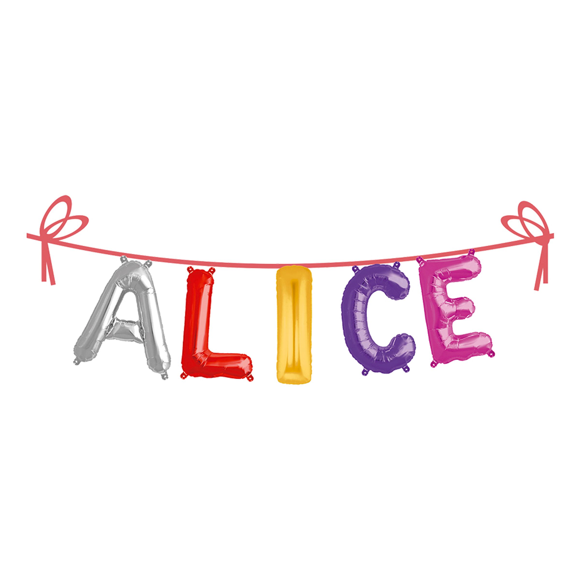 Läs mer om Ballonggirlang Folie Namn - Alice
