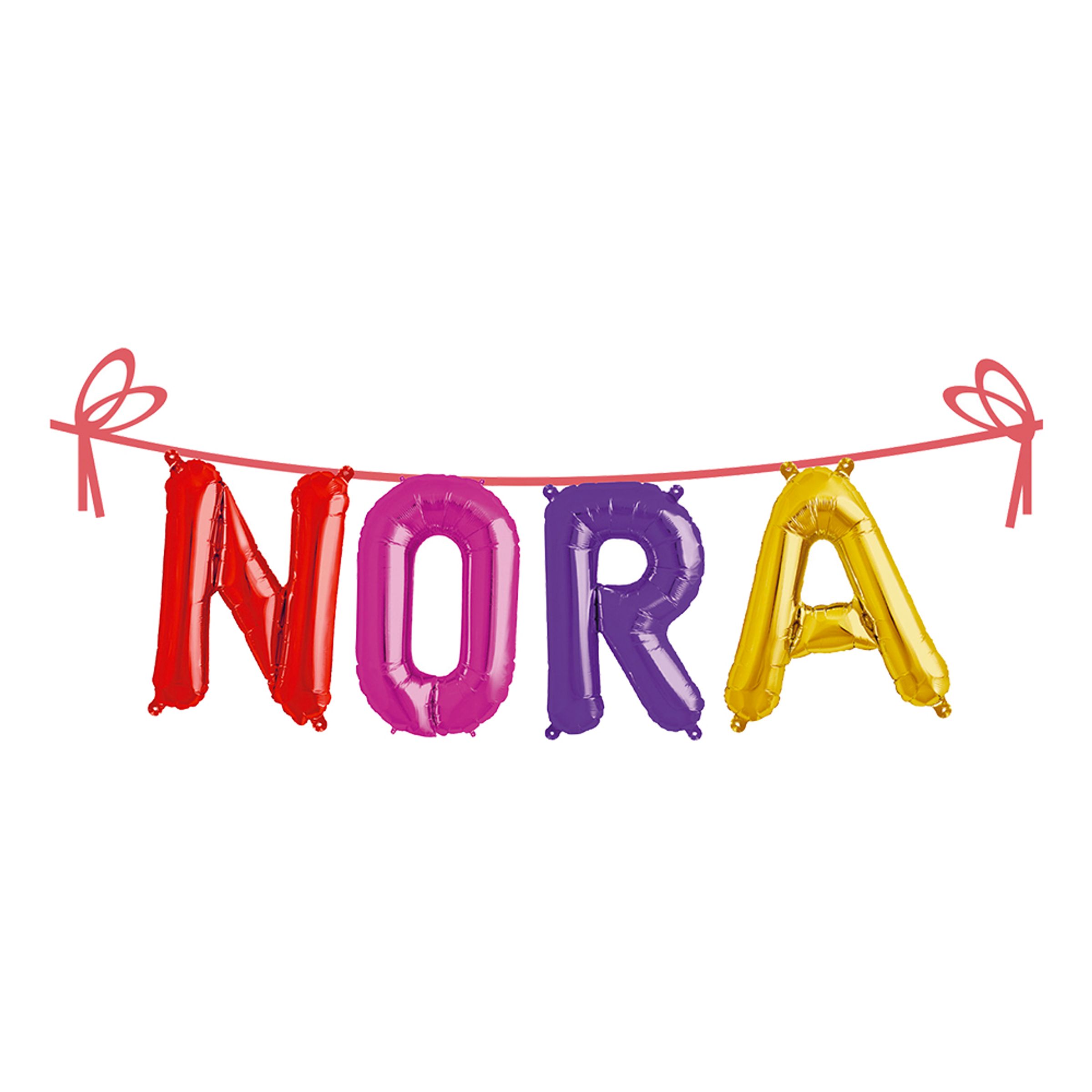 Läs mer om Ballonggirlang Folie Namn - Nora