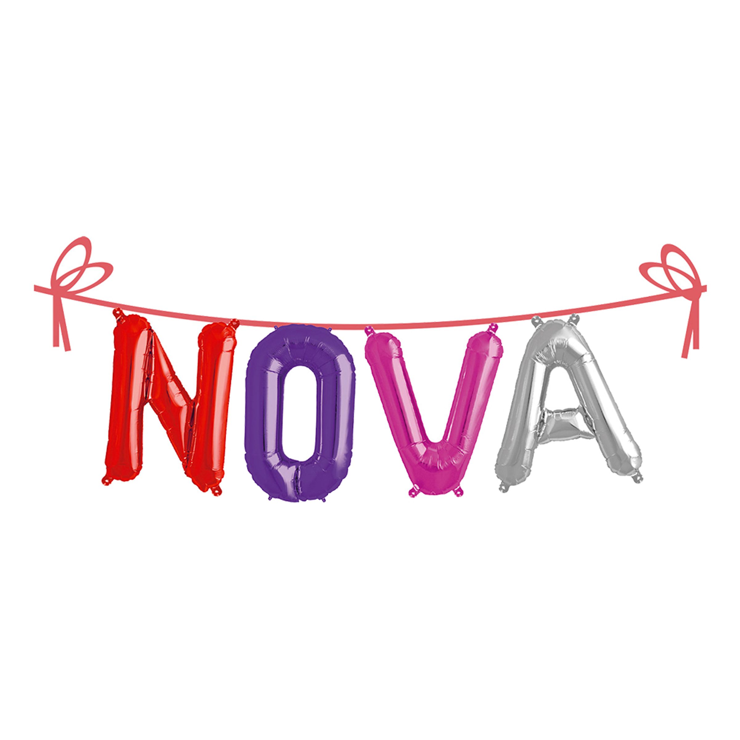 Läs mer om Ballonggirlang Folie Namn - Nova