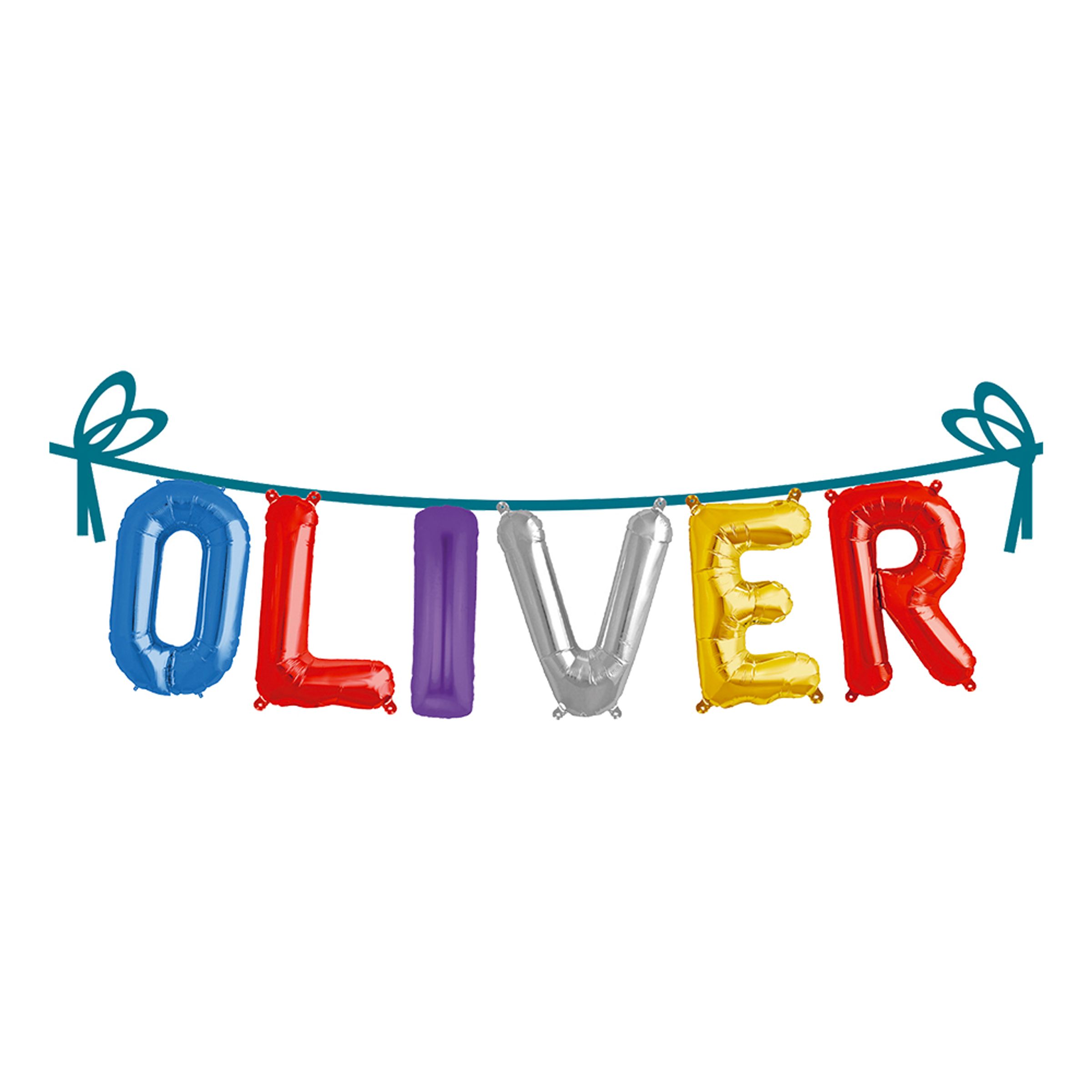 Läs mer om Ballonggirlang Folie Namn - Oliver