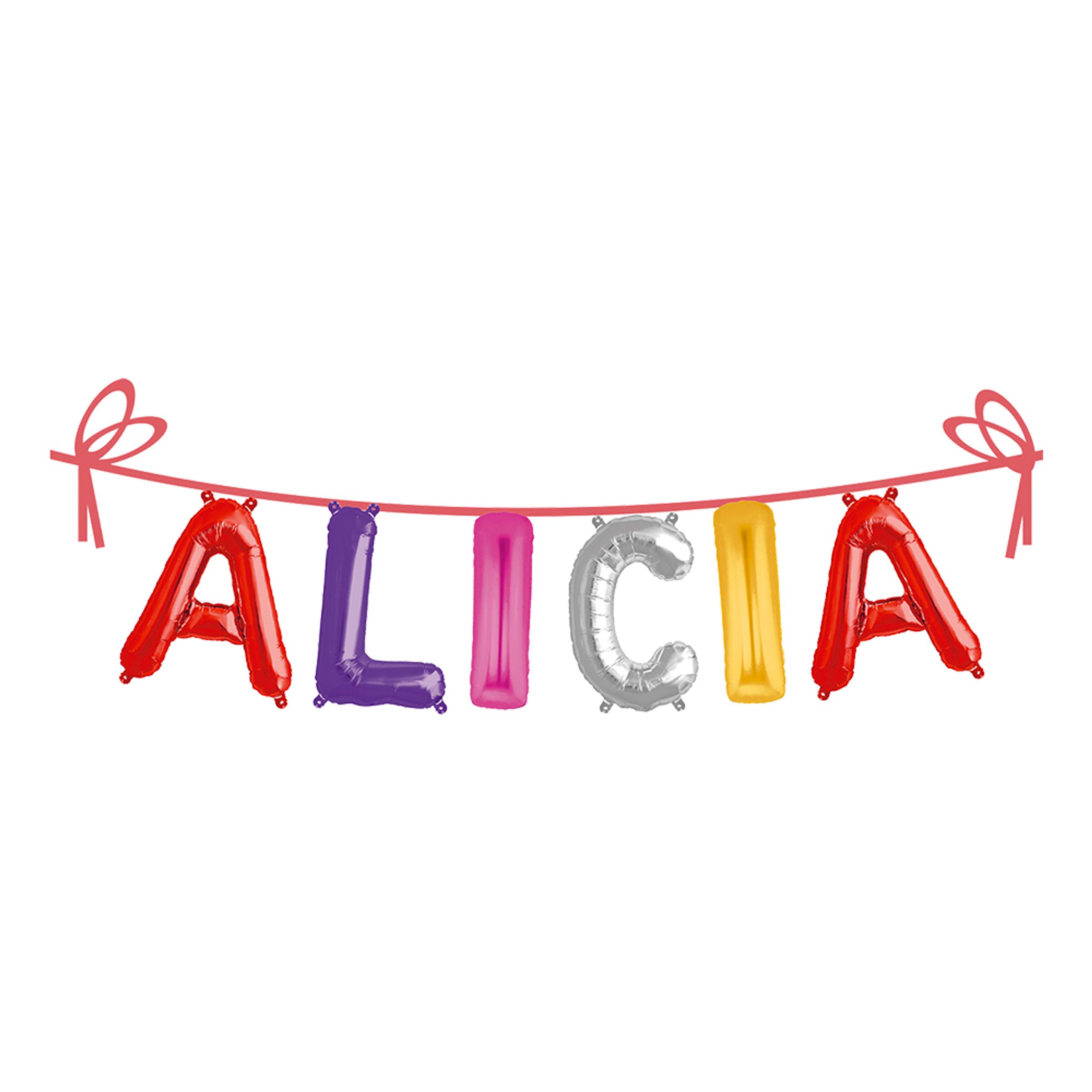 Läs mer om Ballonggirlang Folie Namn - Alicia