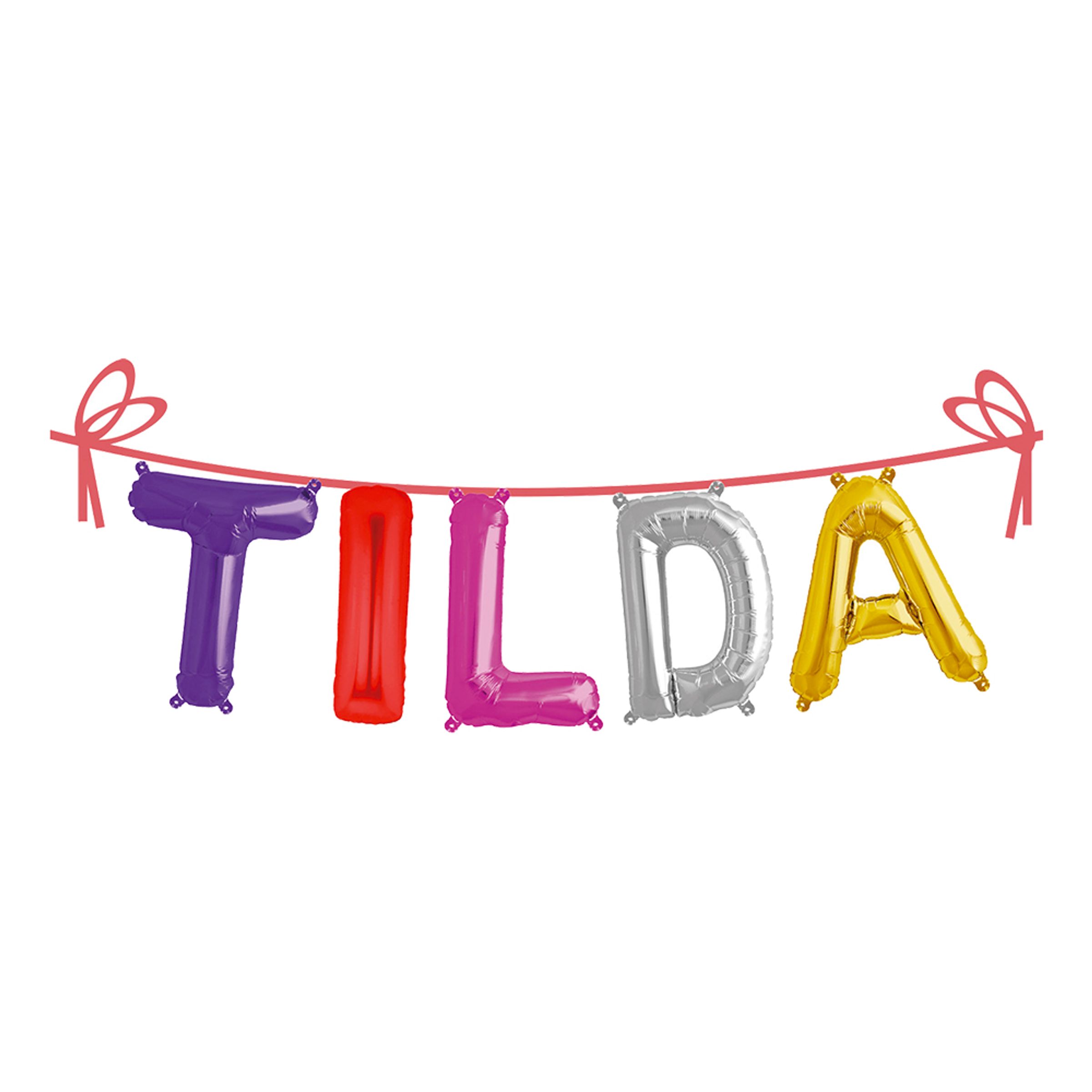 Ballonggirlang Folie Namn - Tilda