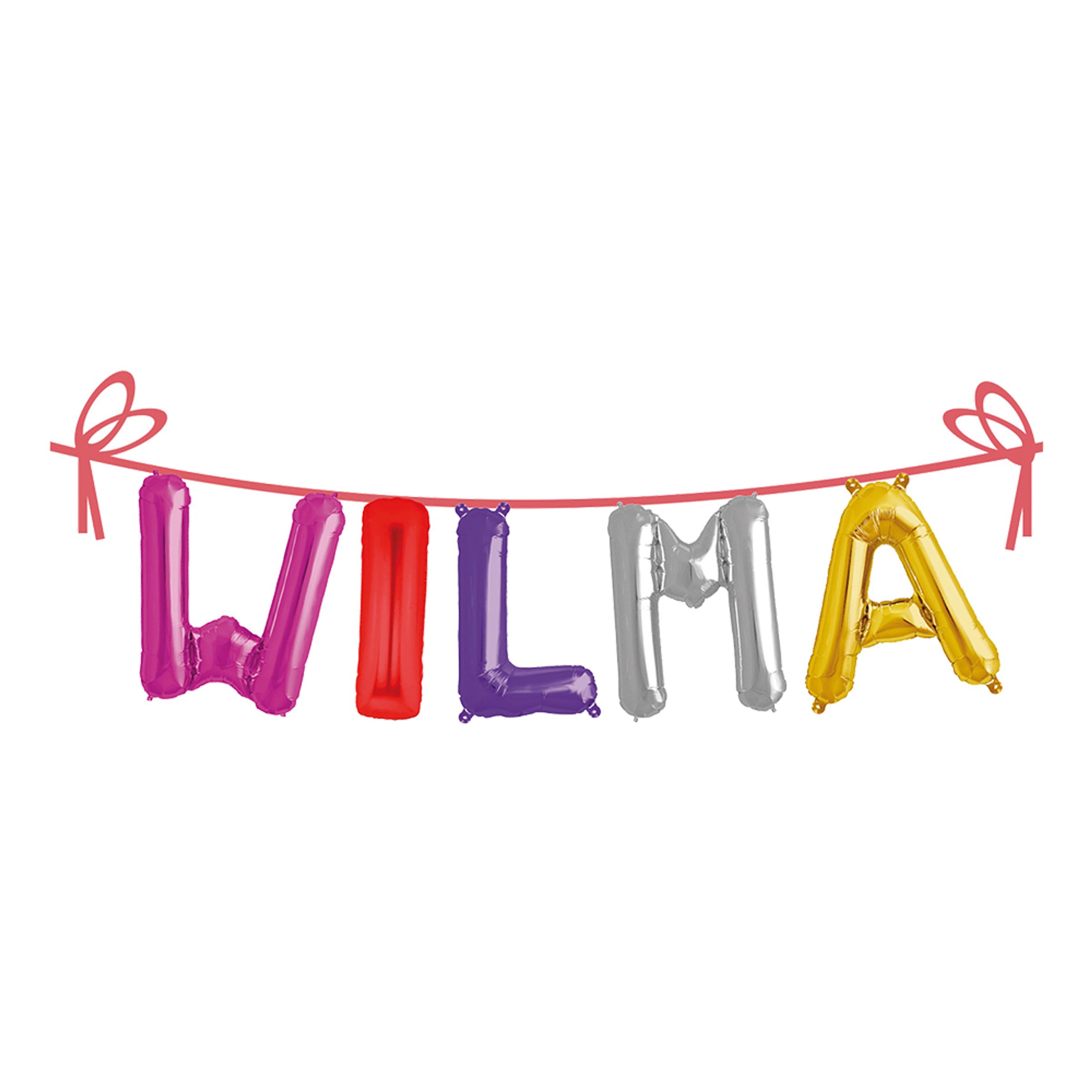 Läs mer om Ballonggirlang Folie Namn - Wilma