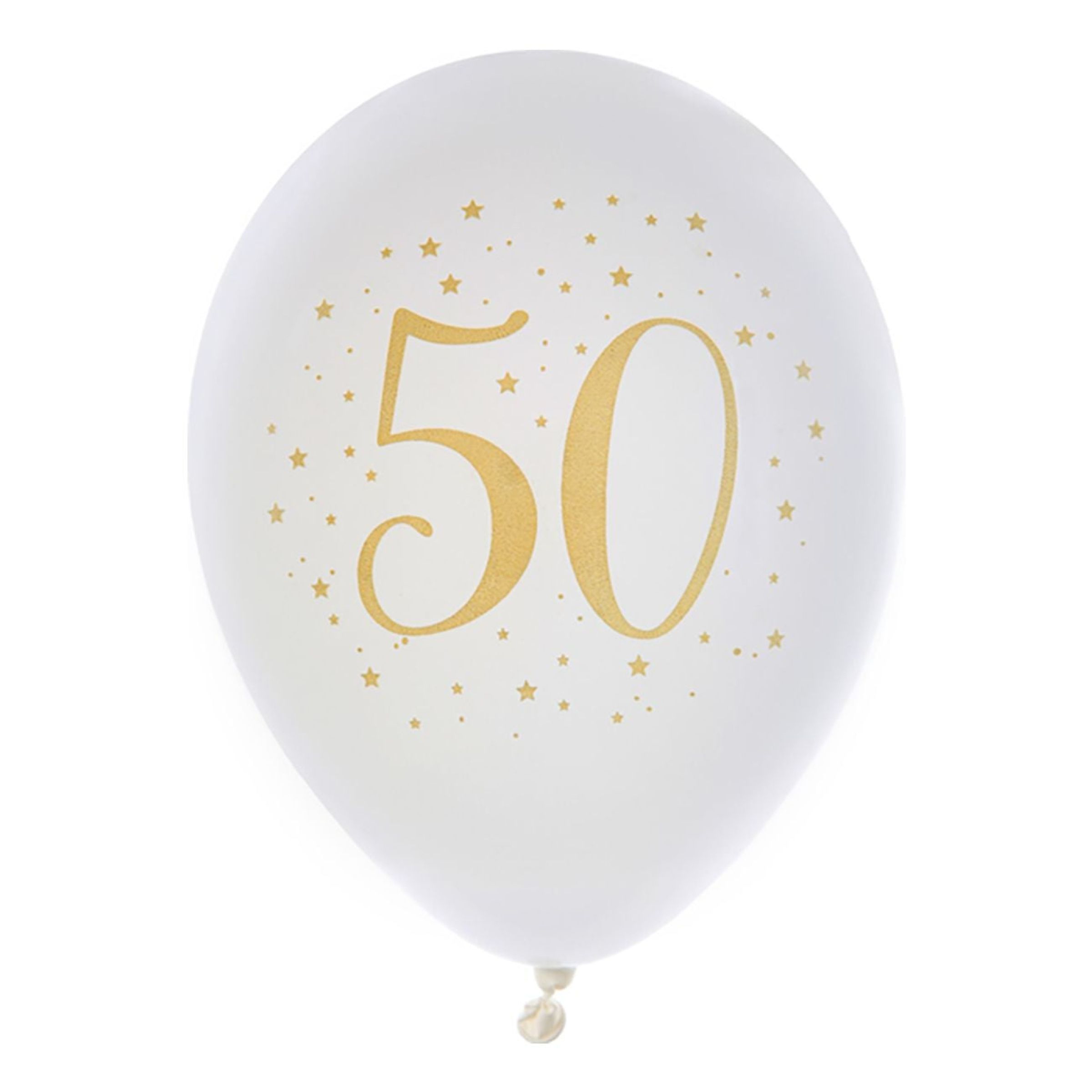 Balloner 50 Hvid/Guld