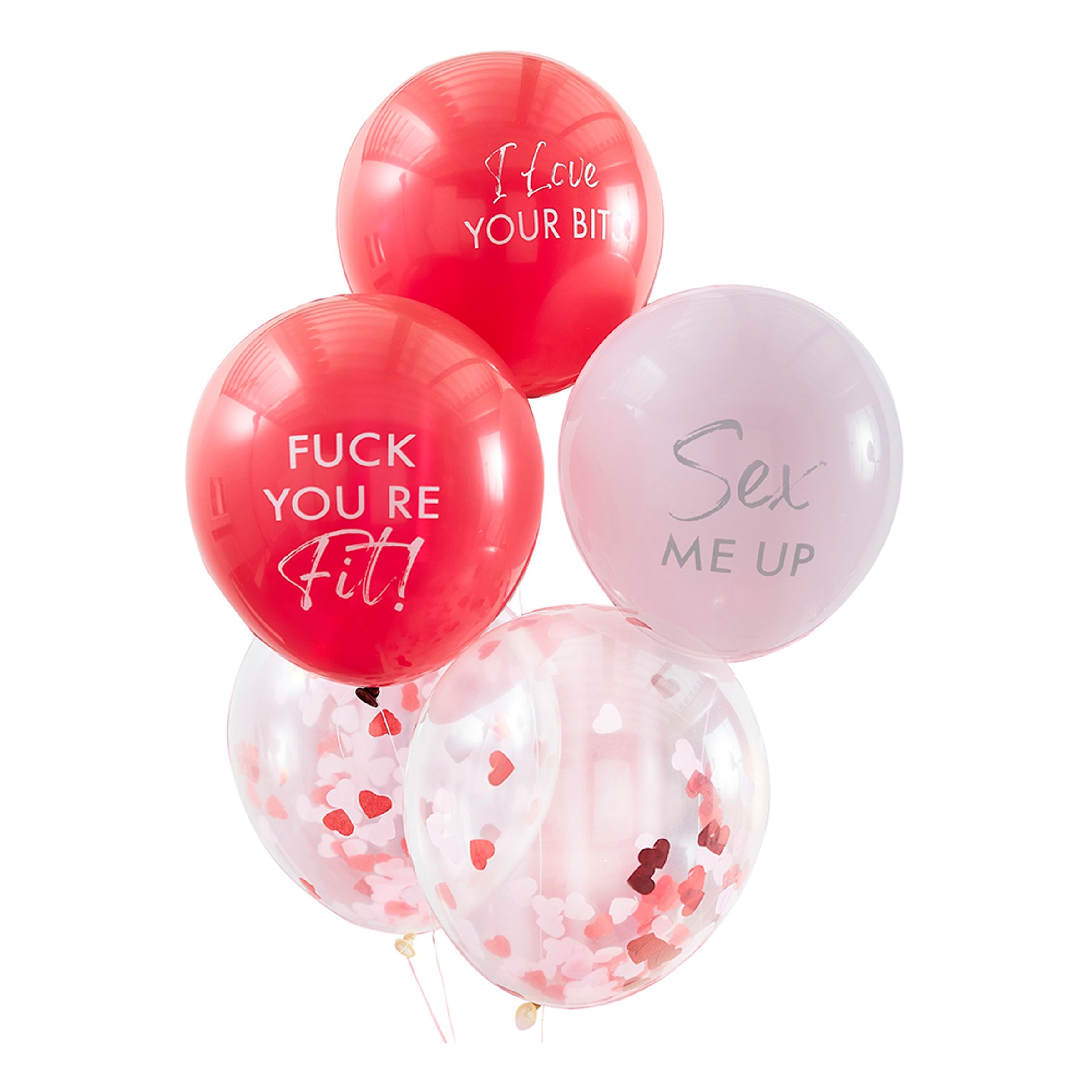 Ballonger Alla Hjärtans Dag - 5-pack