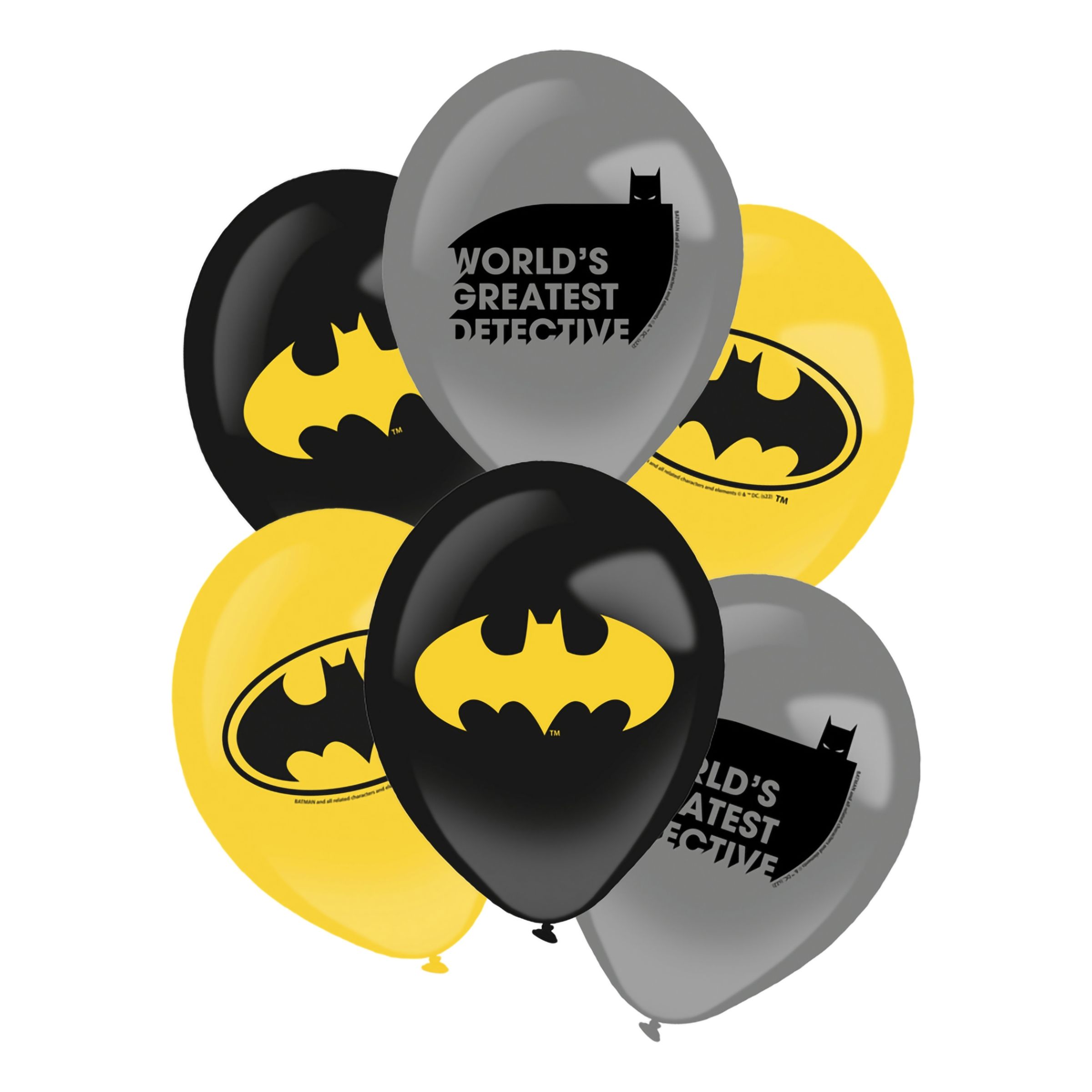 Läs mer om Ballonger Batman - 6-pack