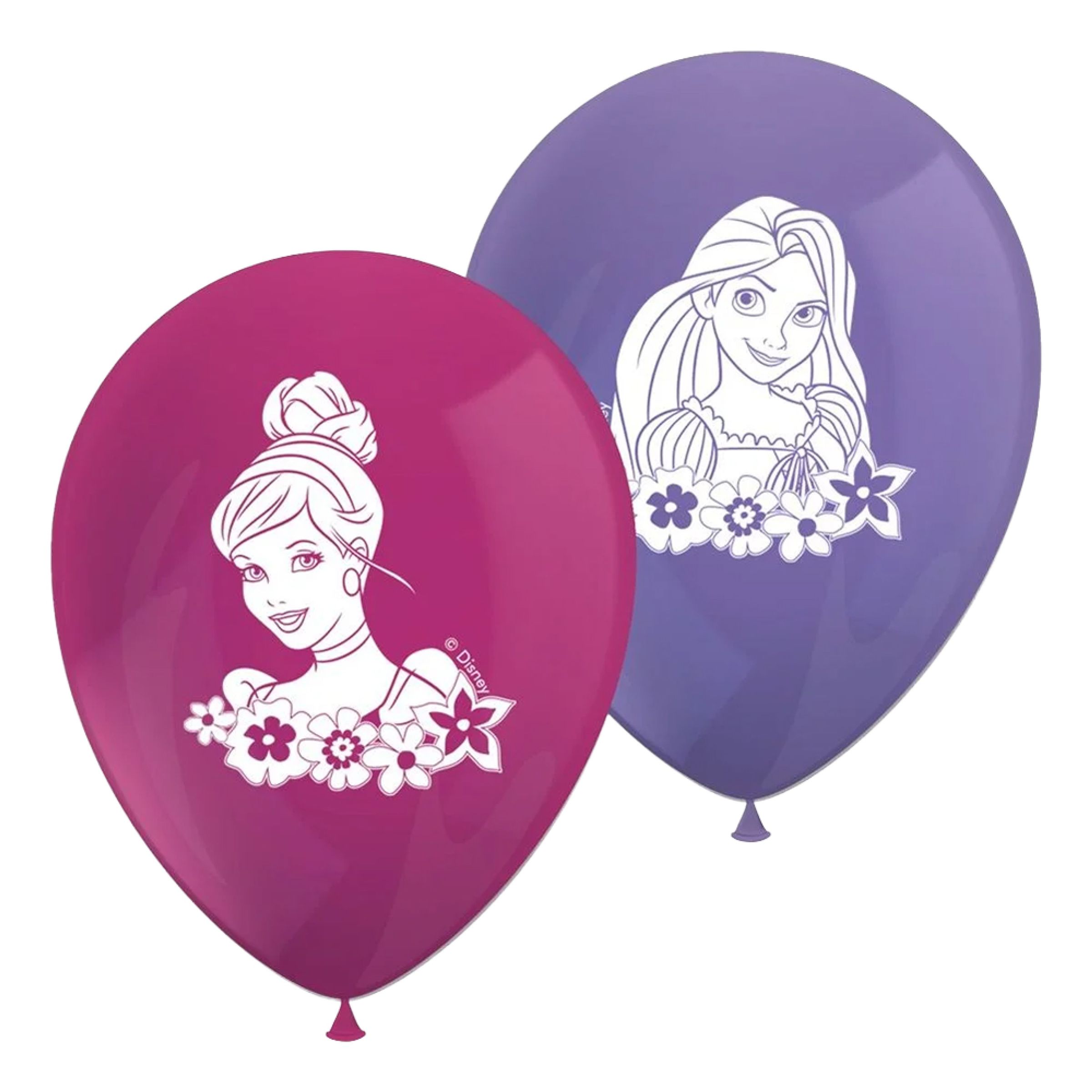 Ballonger Disney Prinsessor 2 - 8-pack | Hem - Festartiklar - Ballonger - Latexballonger | Maskeradspecialisten