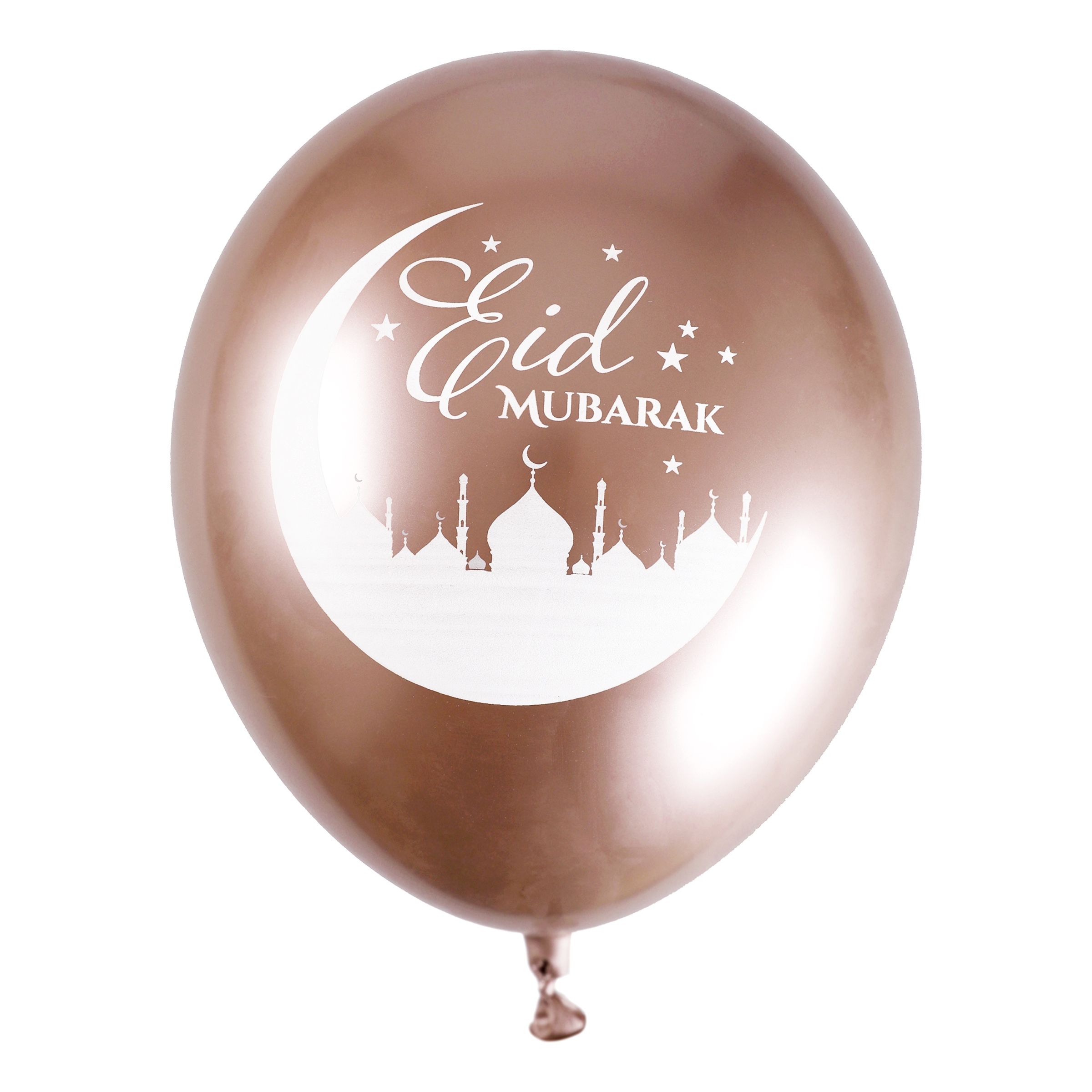 Läs mer om Ballonger Eid Mubarak Roséguld - 6-pack