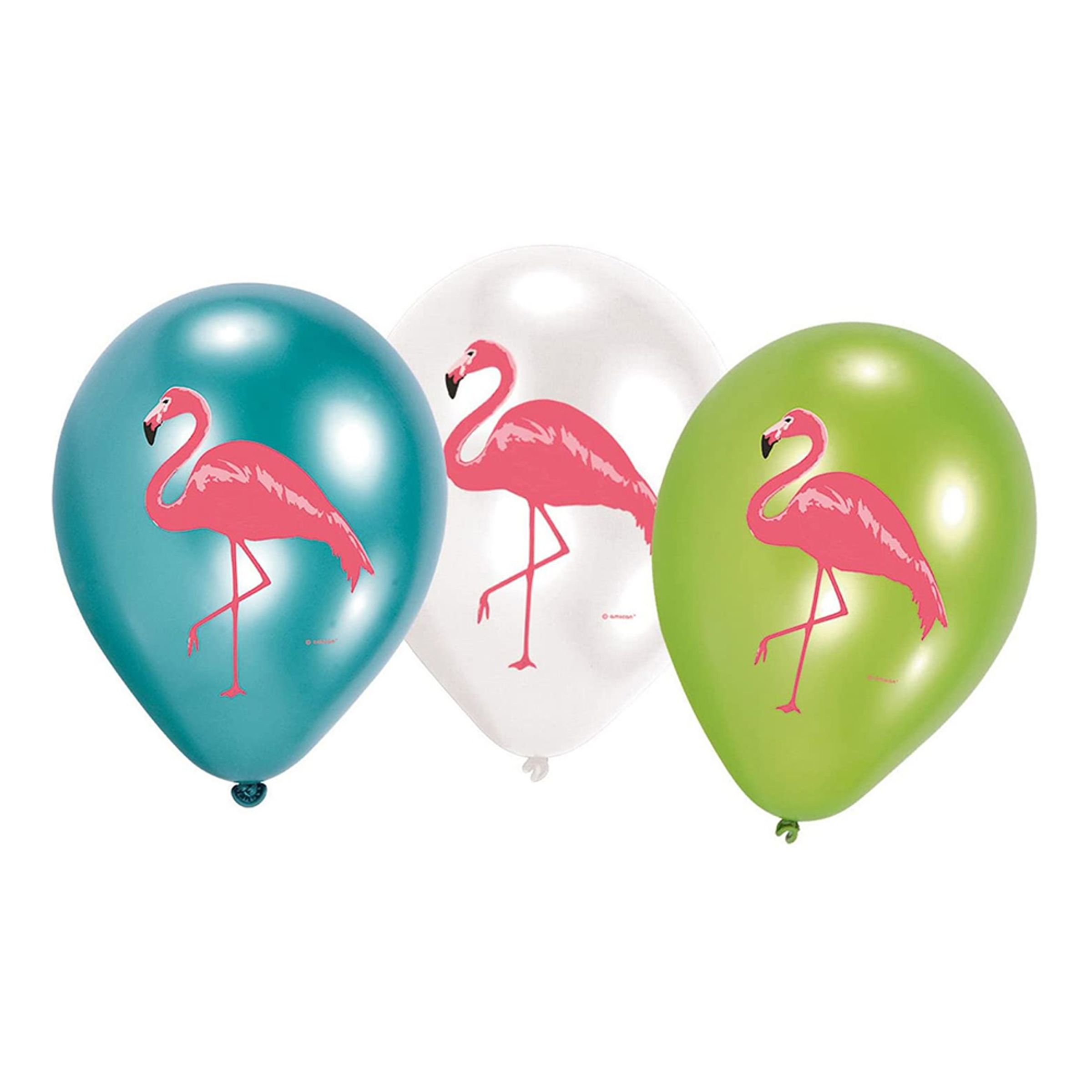 Läs mer om Ballonger Flamingo - 6-pack