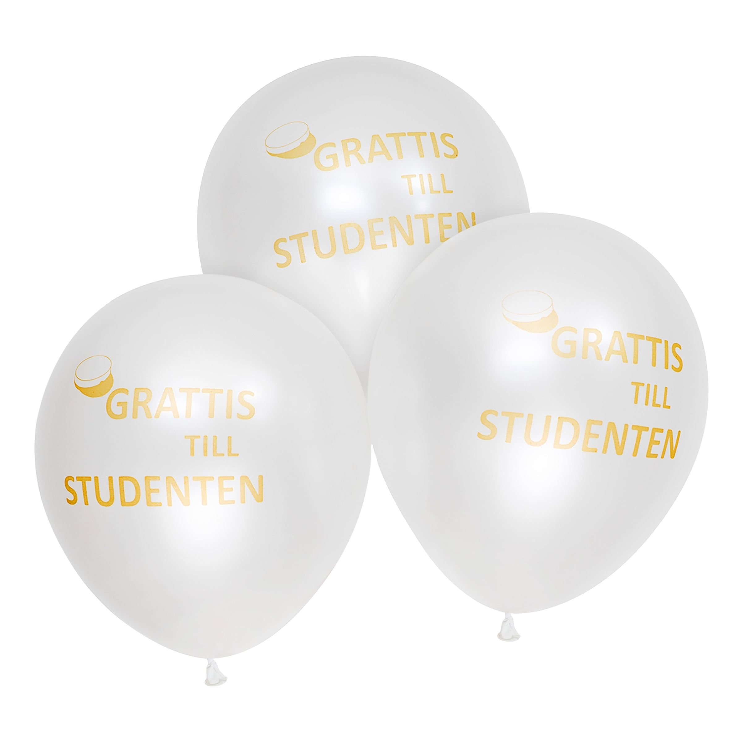 Ballonger Grattis till Studenten - 6-pack