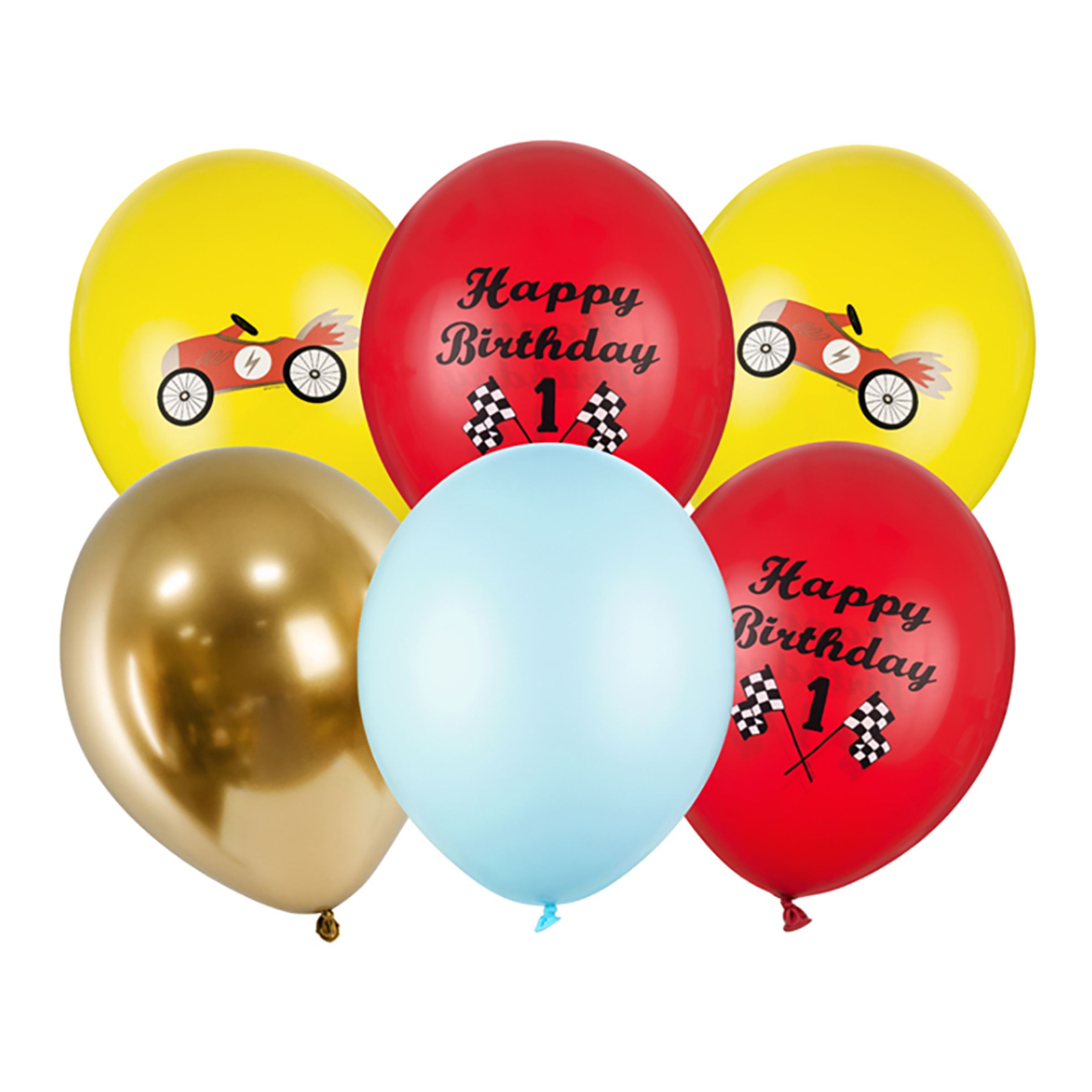 Läs mer om Ballonger Happy Birthday 1 - 6-pack