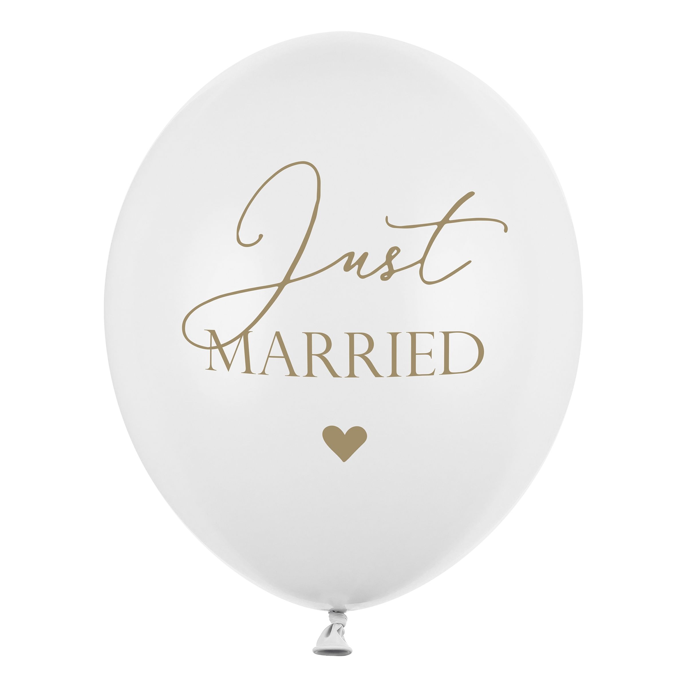 Ballonger Just Married Pure White - 50-pack