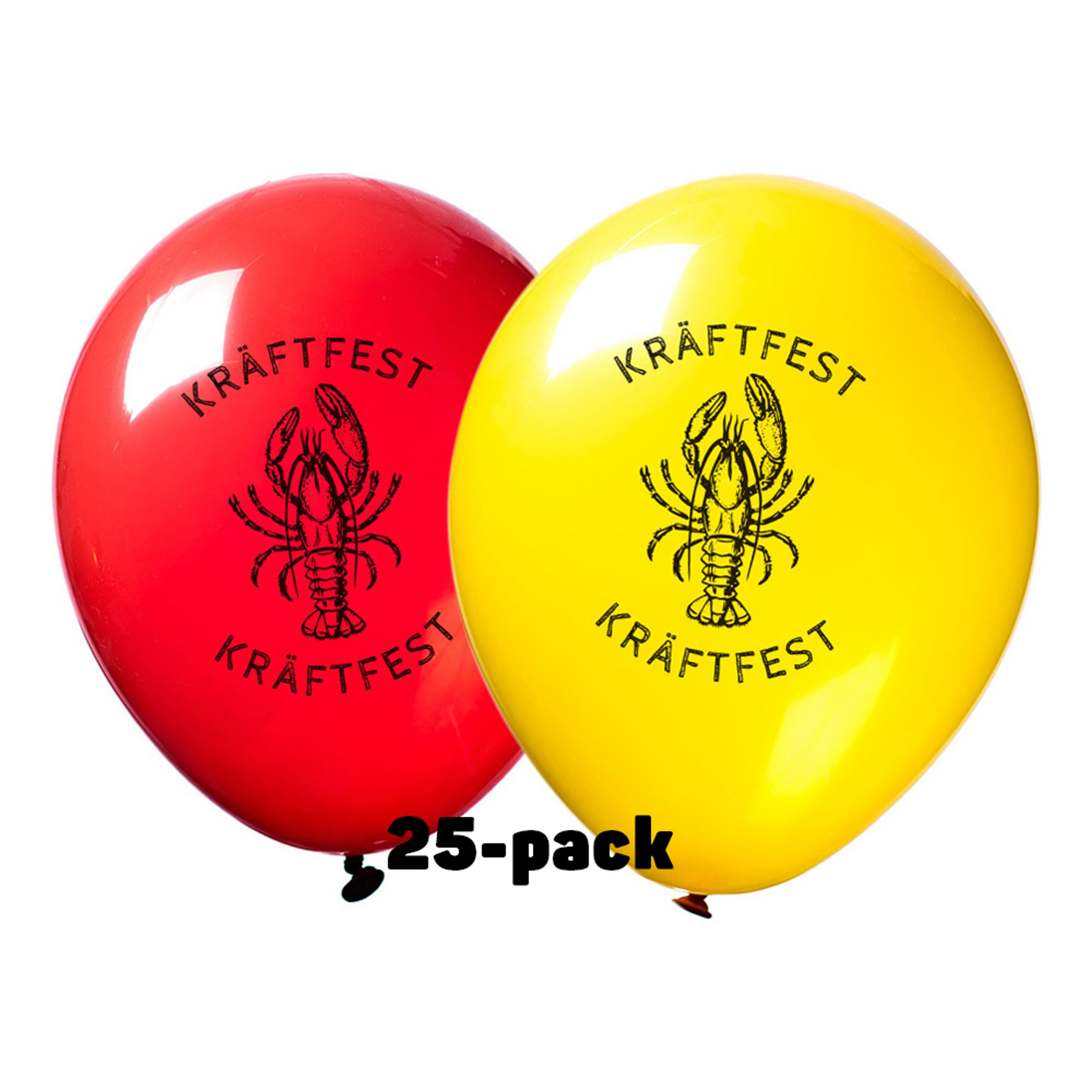 Läs mer om Ballonger Kräftfest - 25-pack