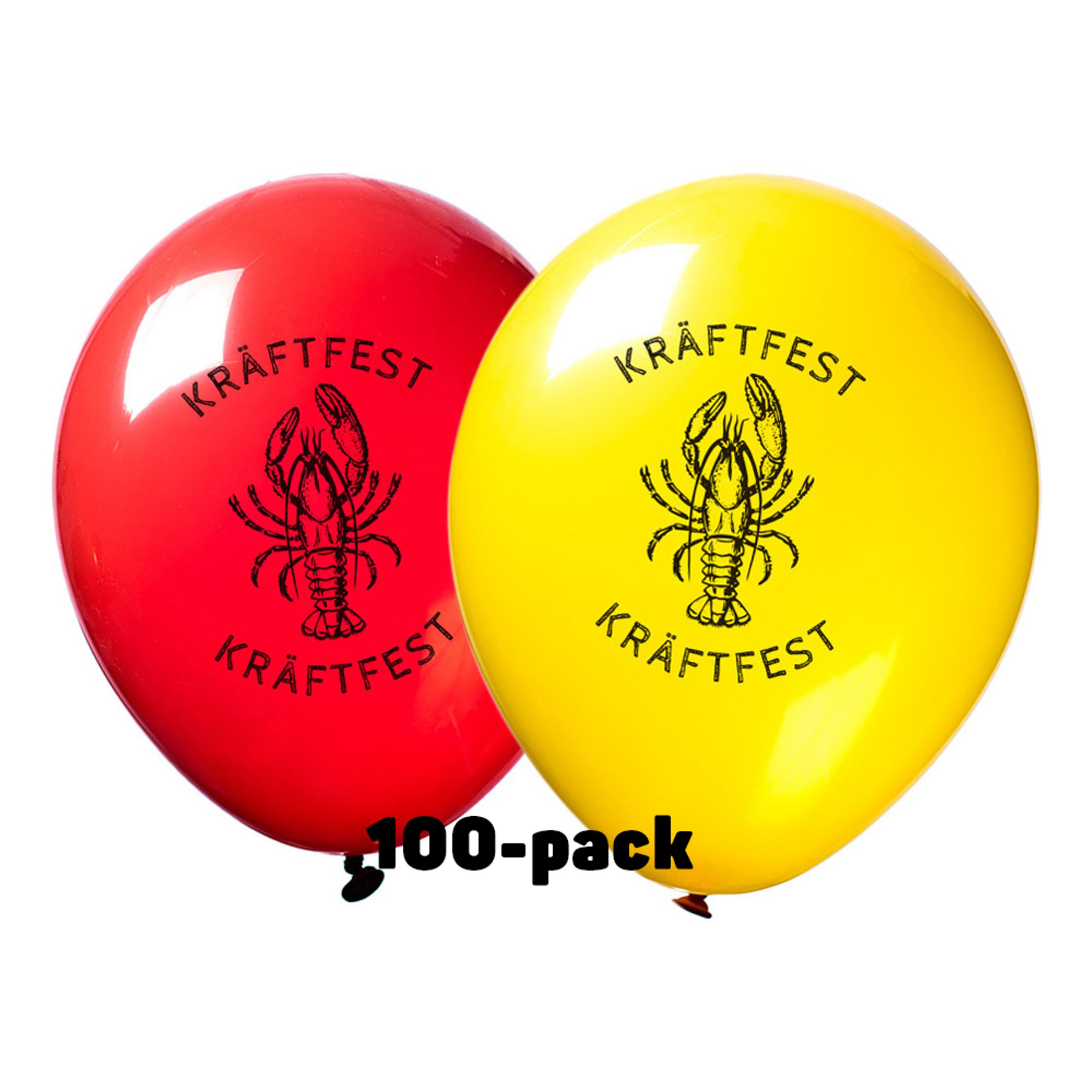 Läs mer om Ballonger Kräftfest - 100-pack