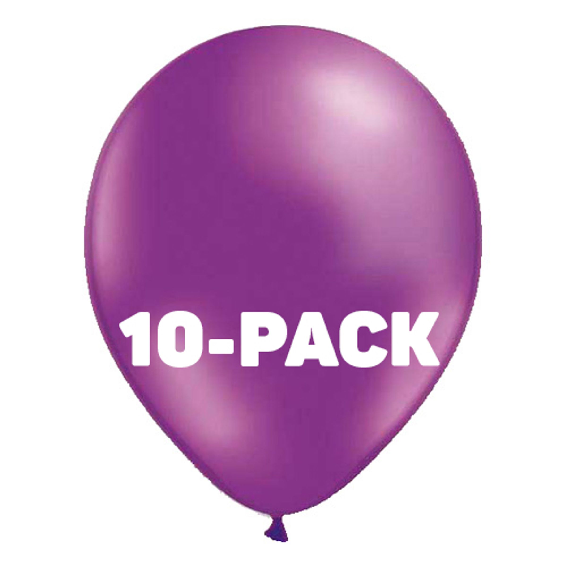 Läs mer om Ballonger Lila Metallic - 10-pack