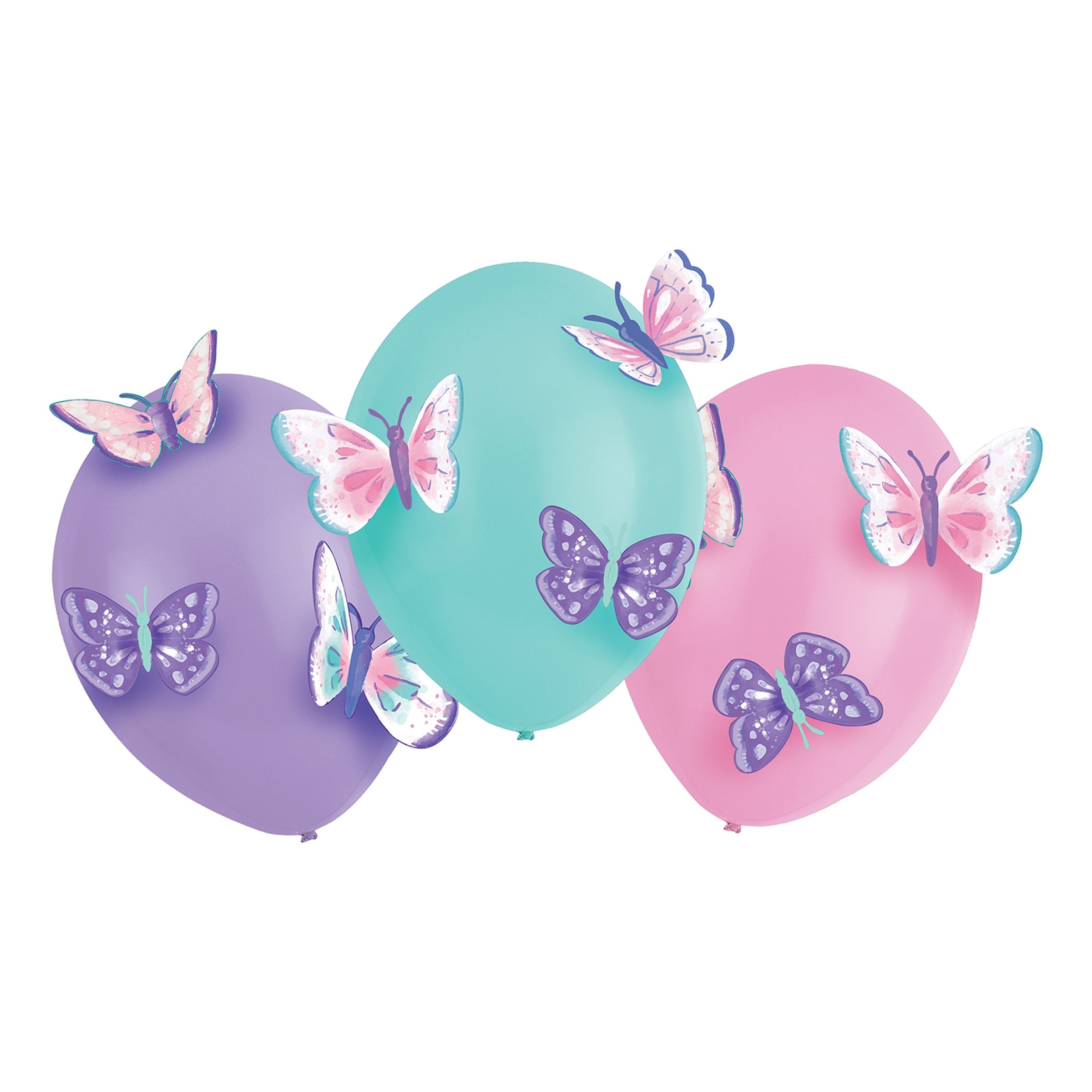 Ballonger med Fjärilar - 3-pack