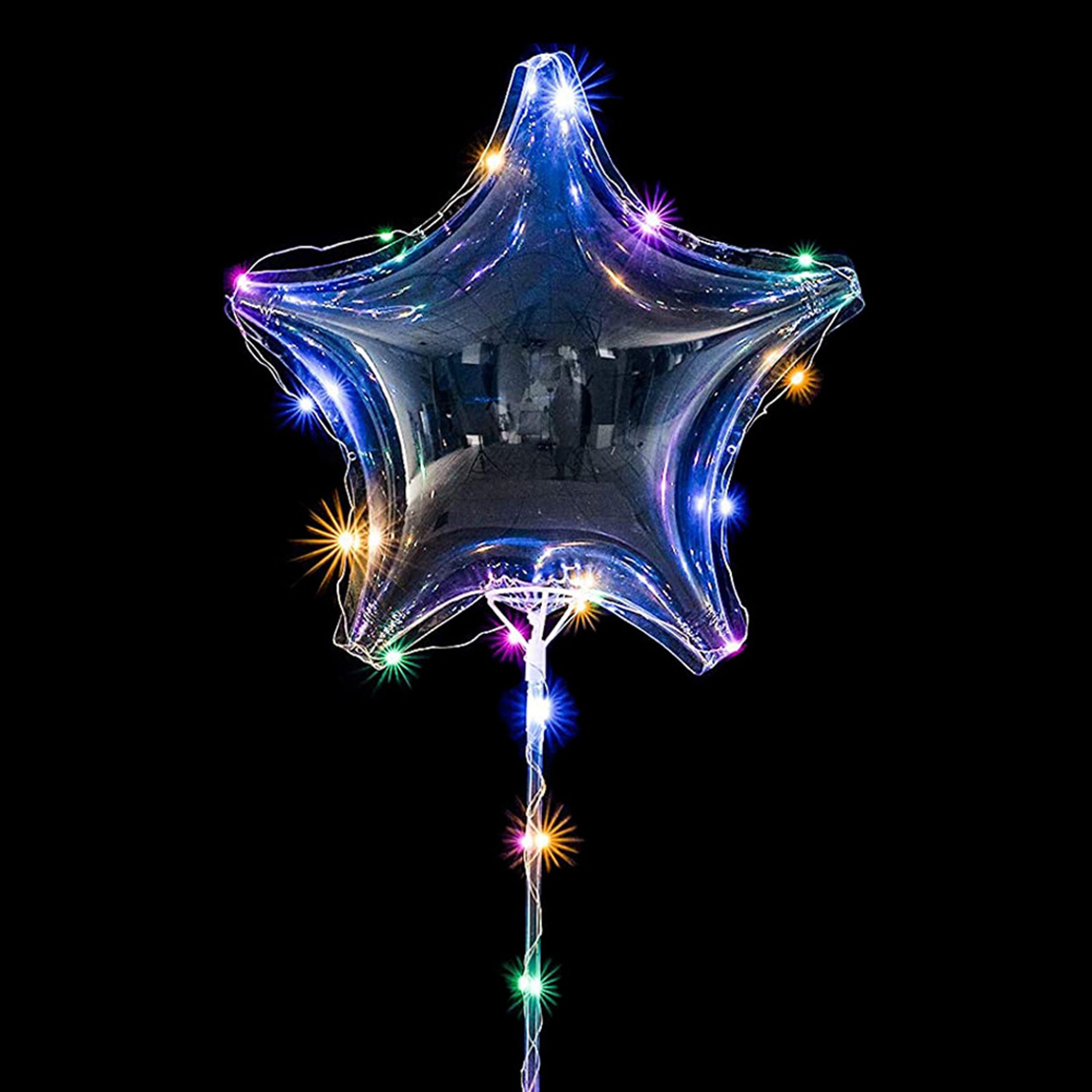 Ballonger med LED-Slinga Stjärna | Hem//Teman//Festteman//Blacklightfest | PartyOutlet