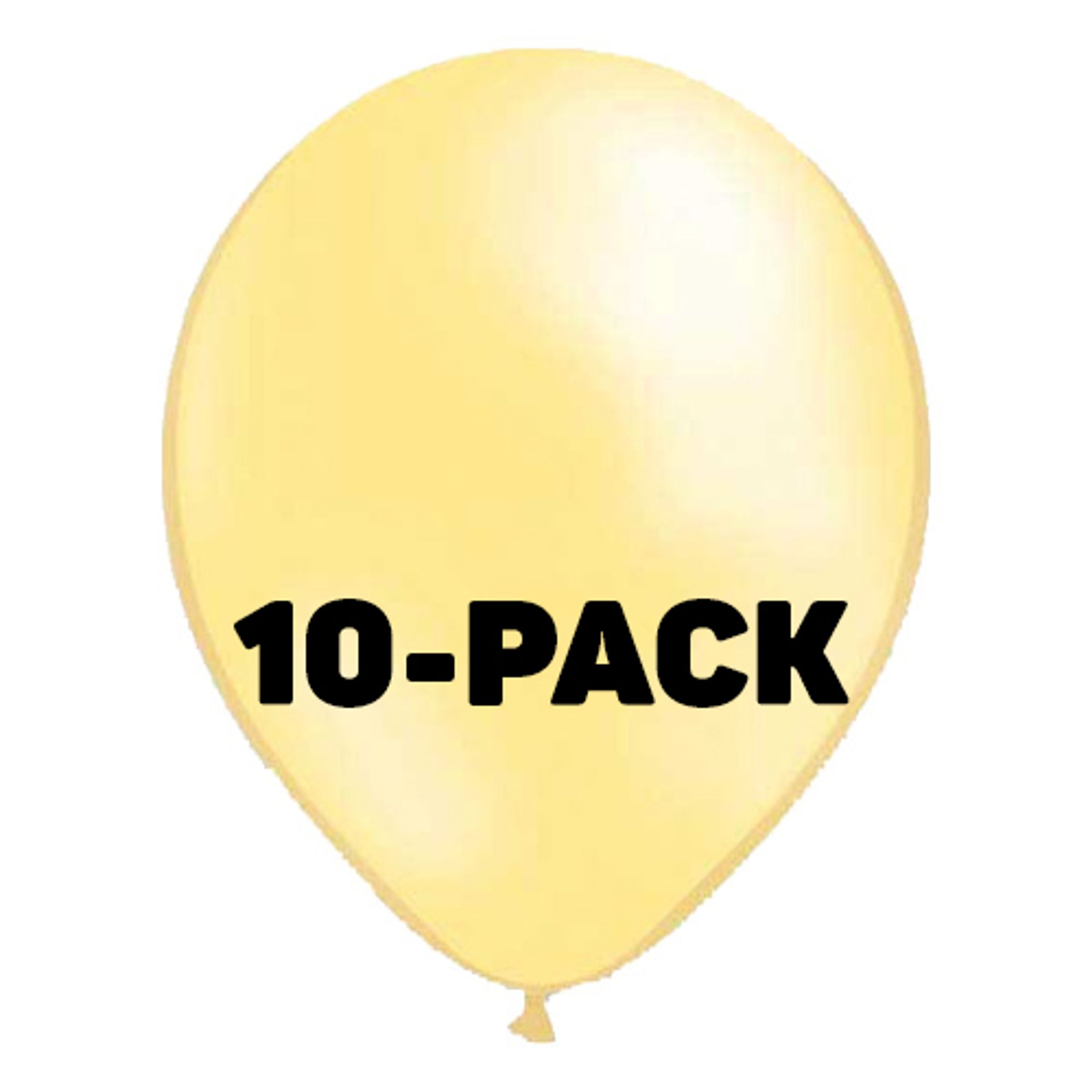 Läs mer om Ballonger Metallic Elfenben - 10-pack