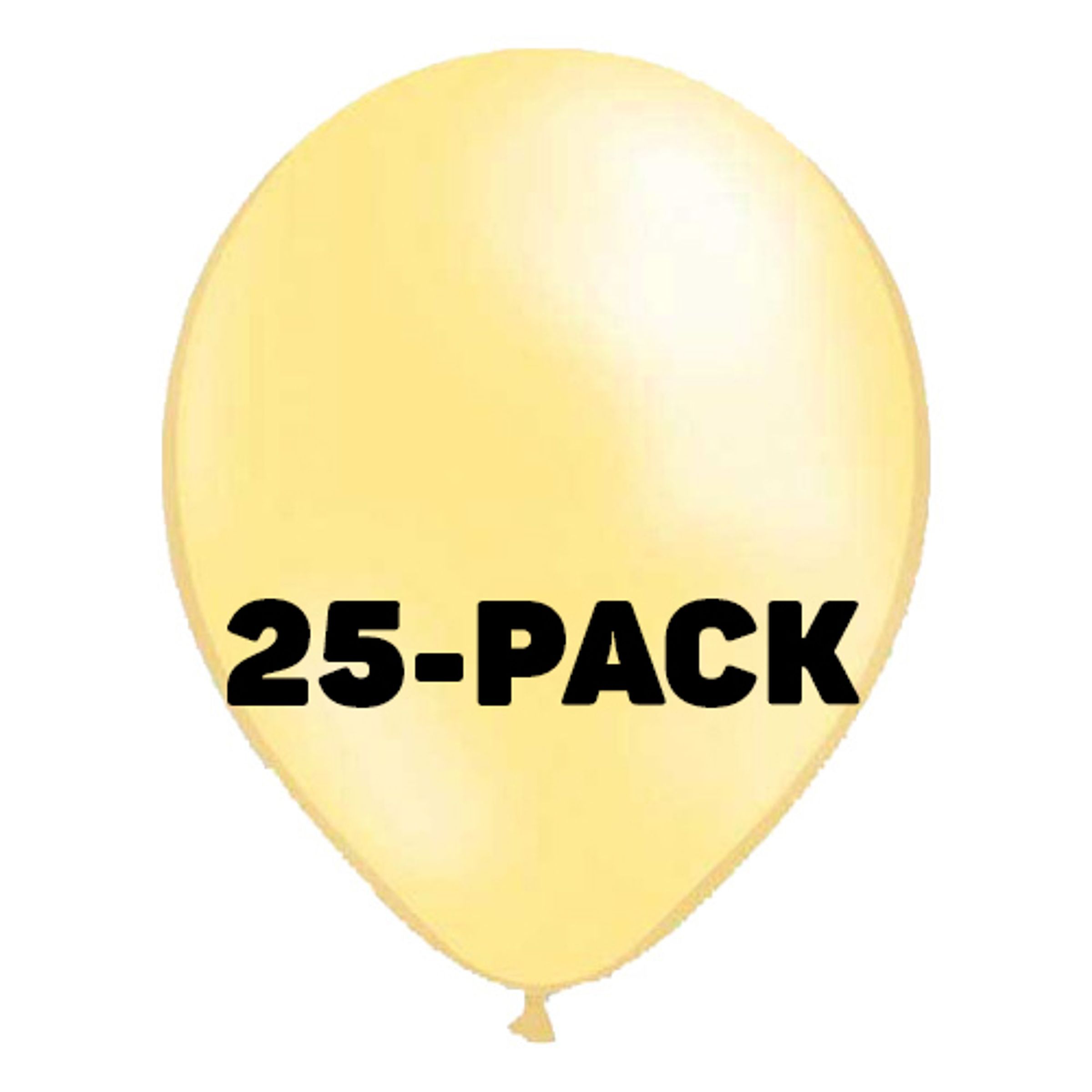 Läs mer om Ballonger Metallic Elfenben - 25-pack