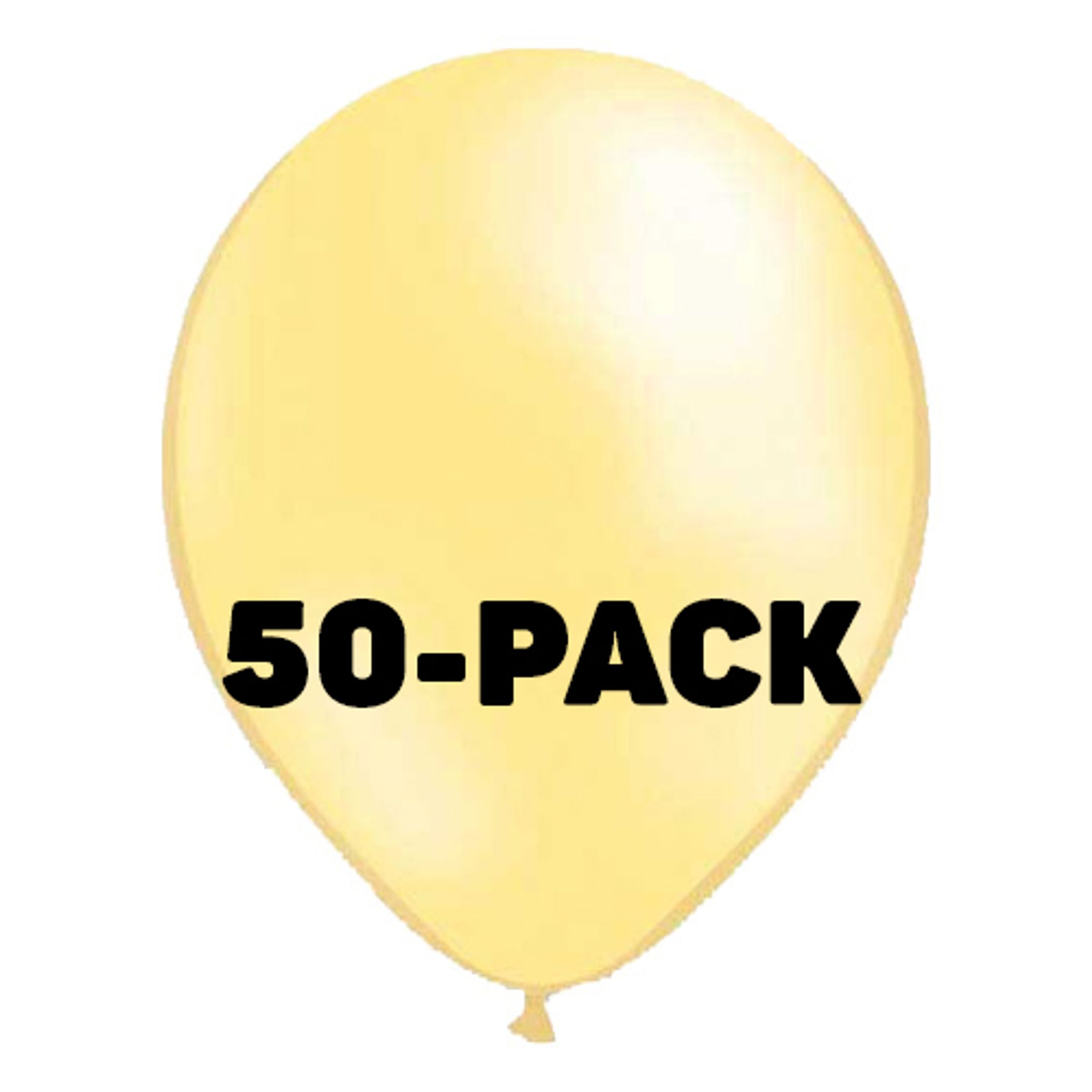 Ballonger Metallic Elfenben - 50-pack