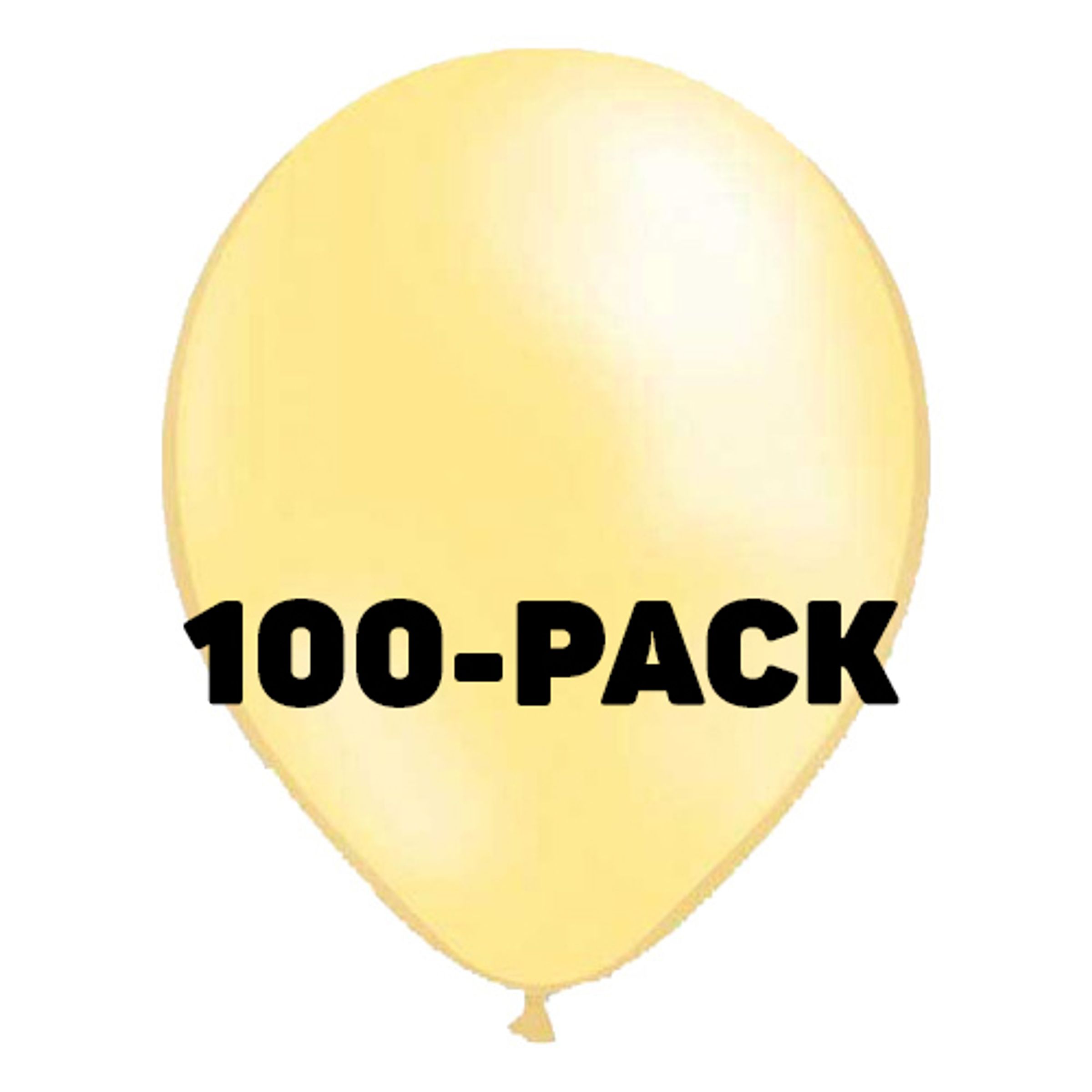 Läs mer om Ballonger Metallic Elfenben - 100-pack