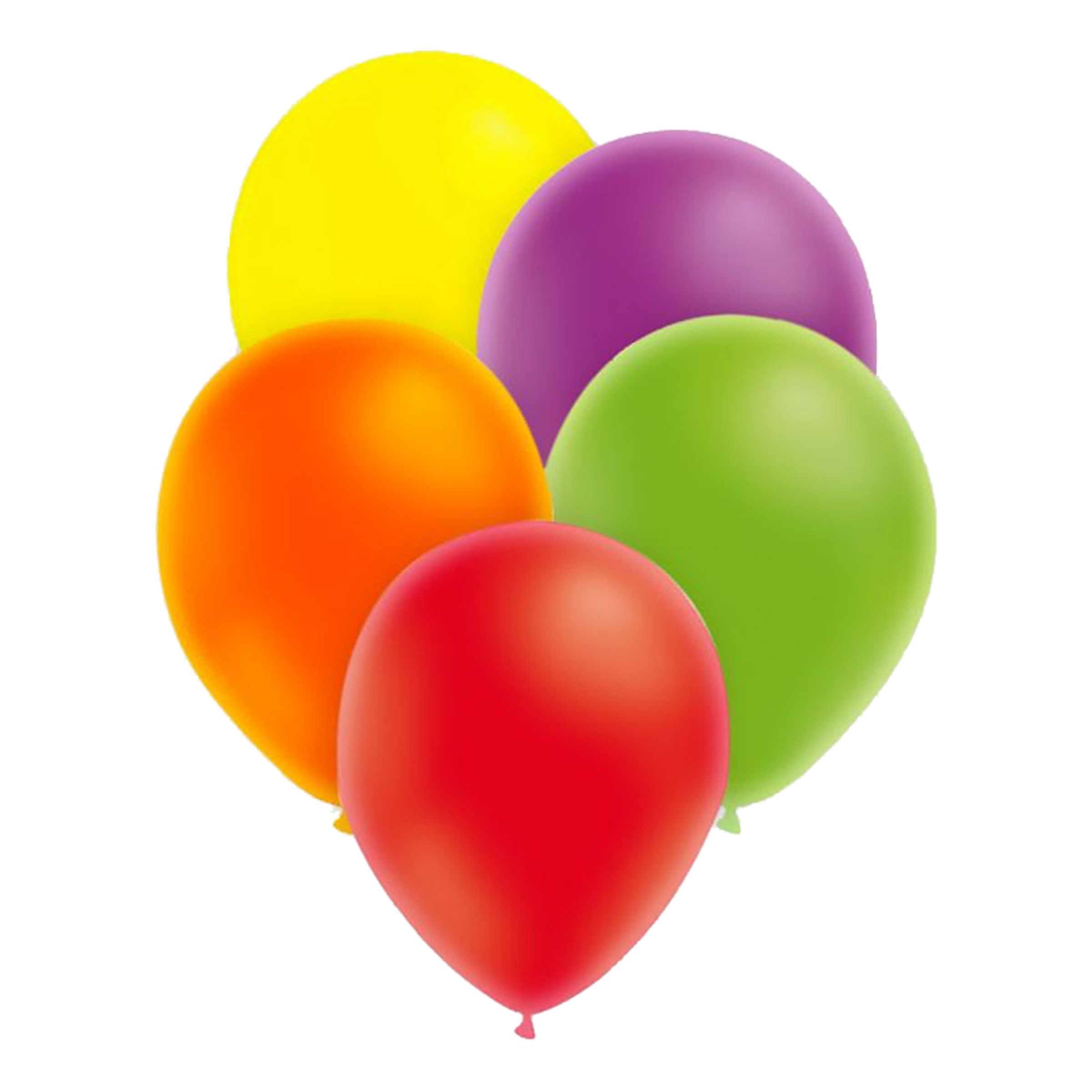 Ballonger Neon Flerfärgade - 100-pack Blandade