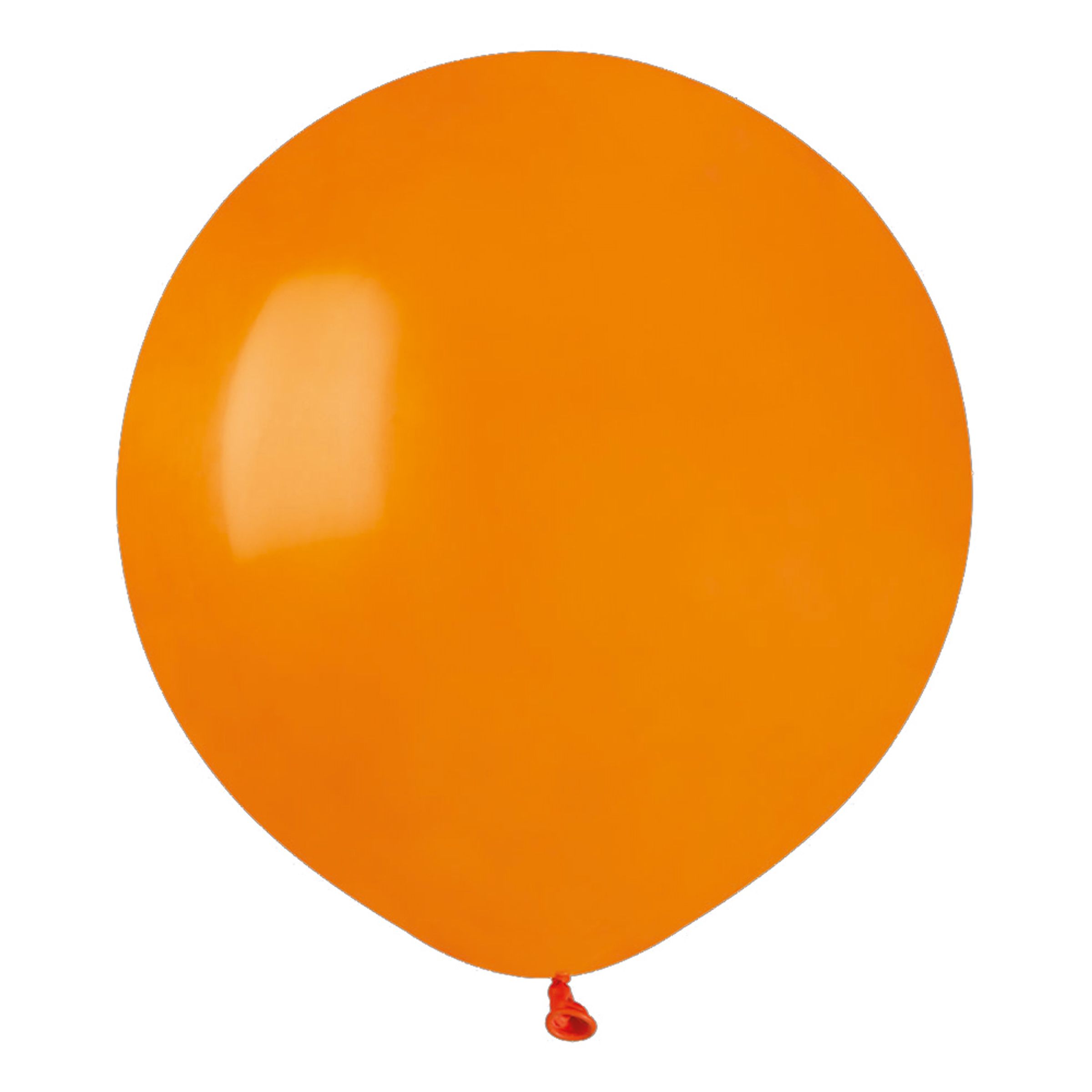 Ballonger Orange Runda Stora - 50-pack