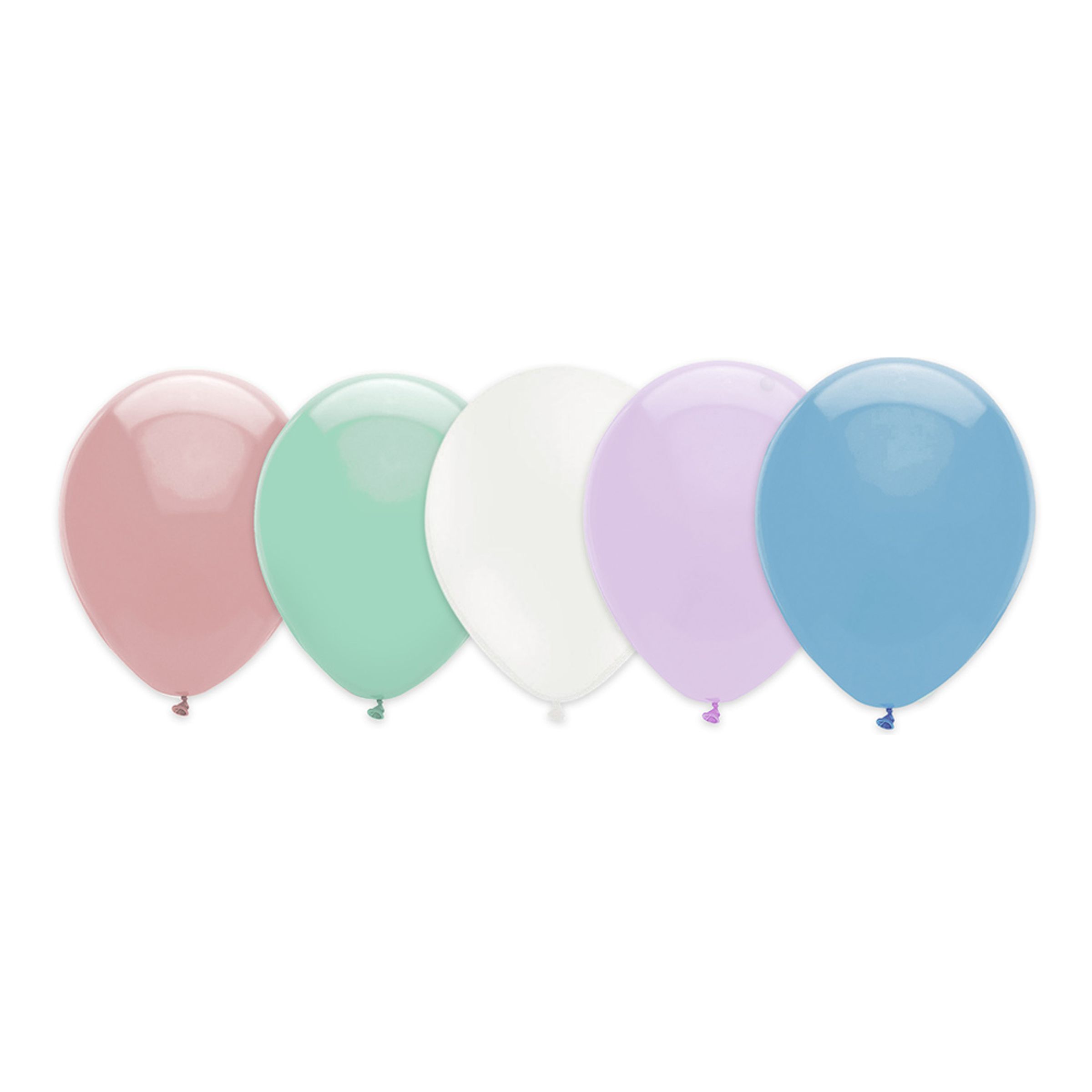 Läs mer om Ballonger Pastell Flerfärgade - 10-pack