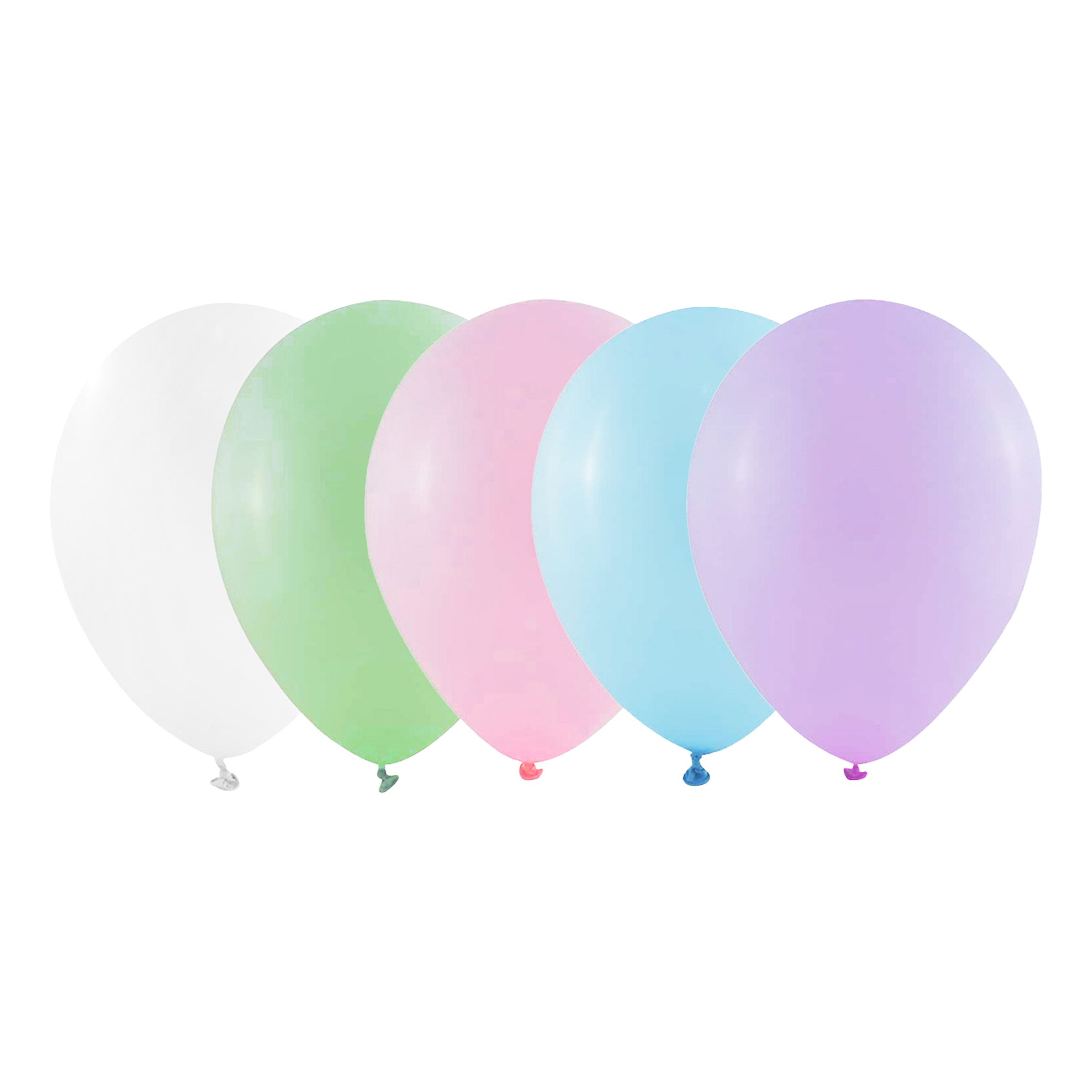 Ballonger Pastell Flerfärgade - 100-pack | Hem - Festartiklar - Ballonger - Latexballonger | Maskeradspecialisten