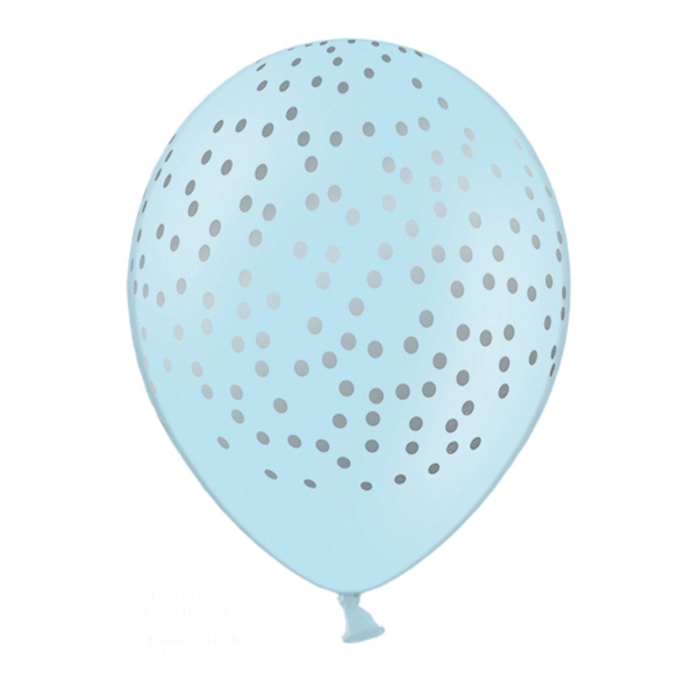 Läs mer om Ballonger Prickar Blå/Silver - 6-pack